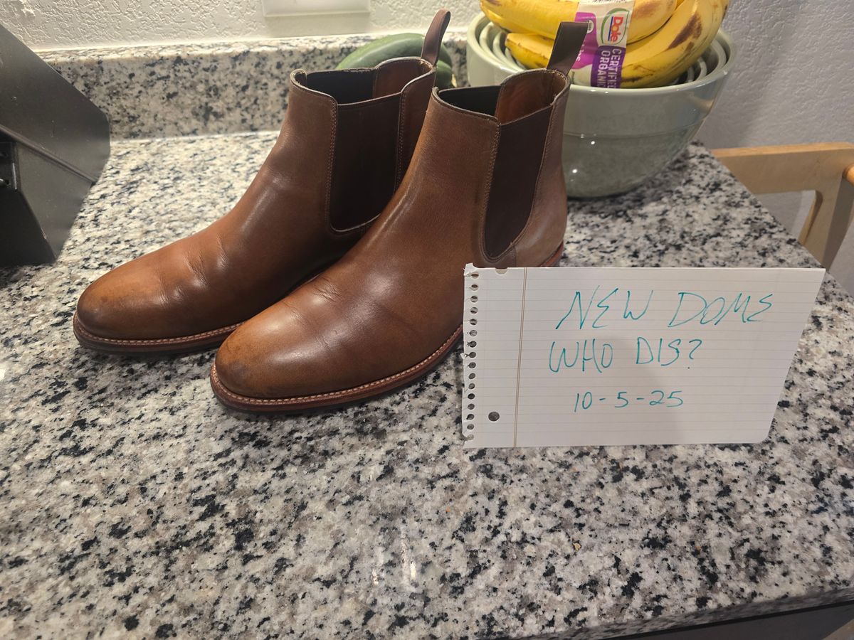 Photo by njjones9000 on October 5, 2025 of the Grant Stone Chelsea Boot in Horween Dune Chromexcel.