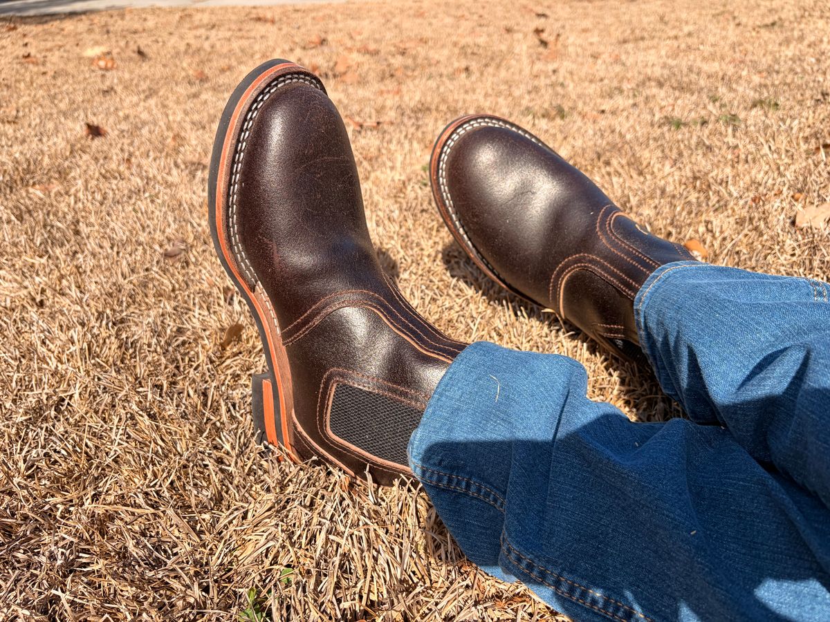 Photo by Alex2983 on February 14, 2026 of the Nicks Heritage Chelsea in Horween Brown Waxed Flesh.