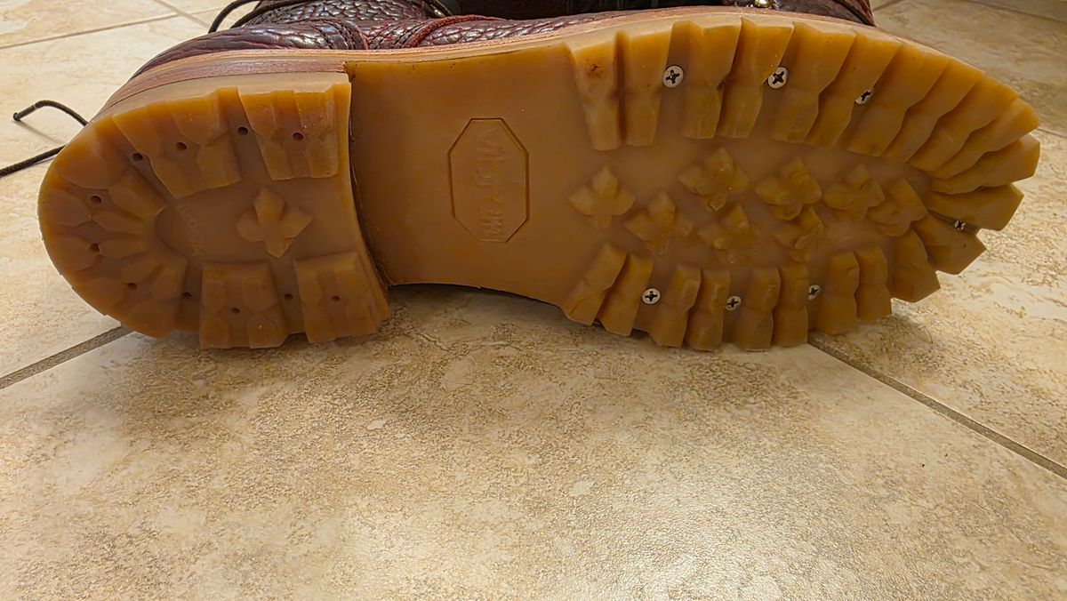 Photo by mknewman on March 1, 2026 of the Nicks 1925 Last Dress Boot in Law Tanning Oxblood Smooth Shruken Bison.