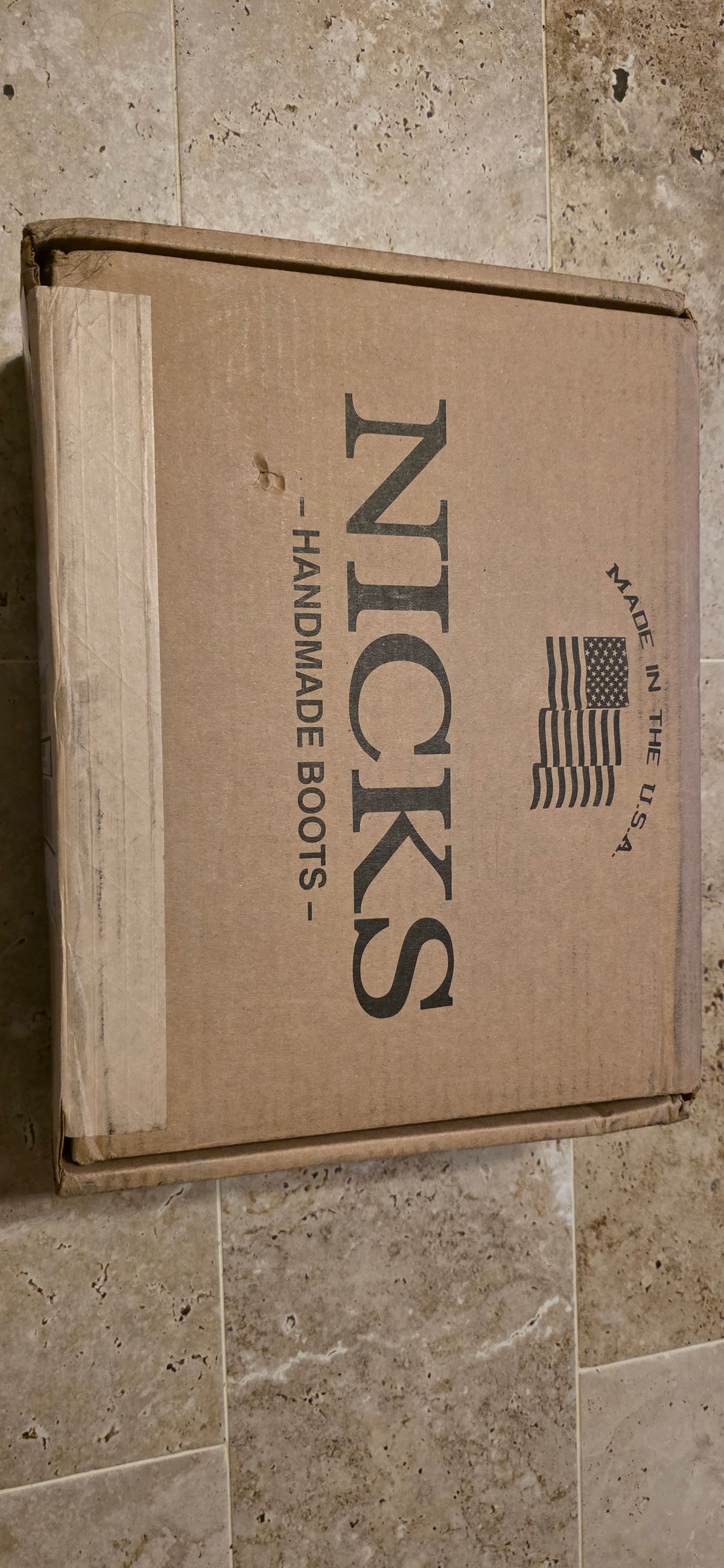 Photo by mknewman on October 22, 2025 of the Nicks 1925 Last Dress Boot in Law Tanning Oxblood Smooth Shruken Bison.