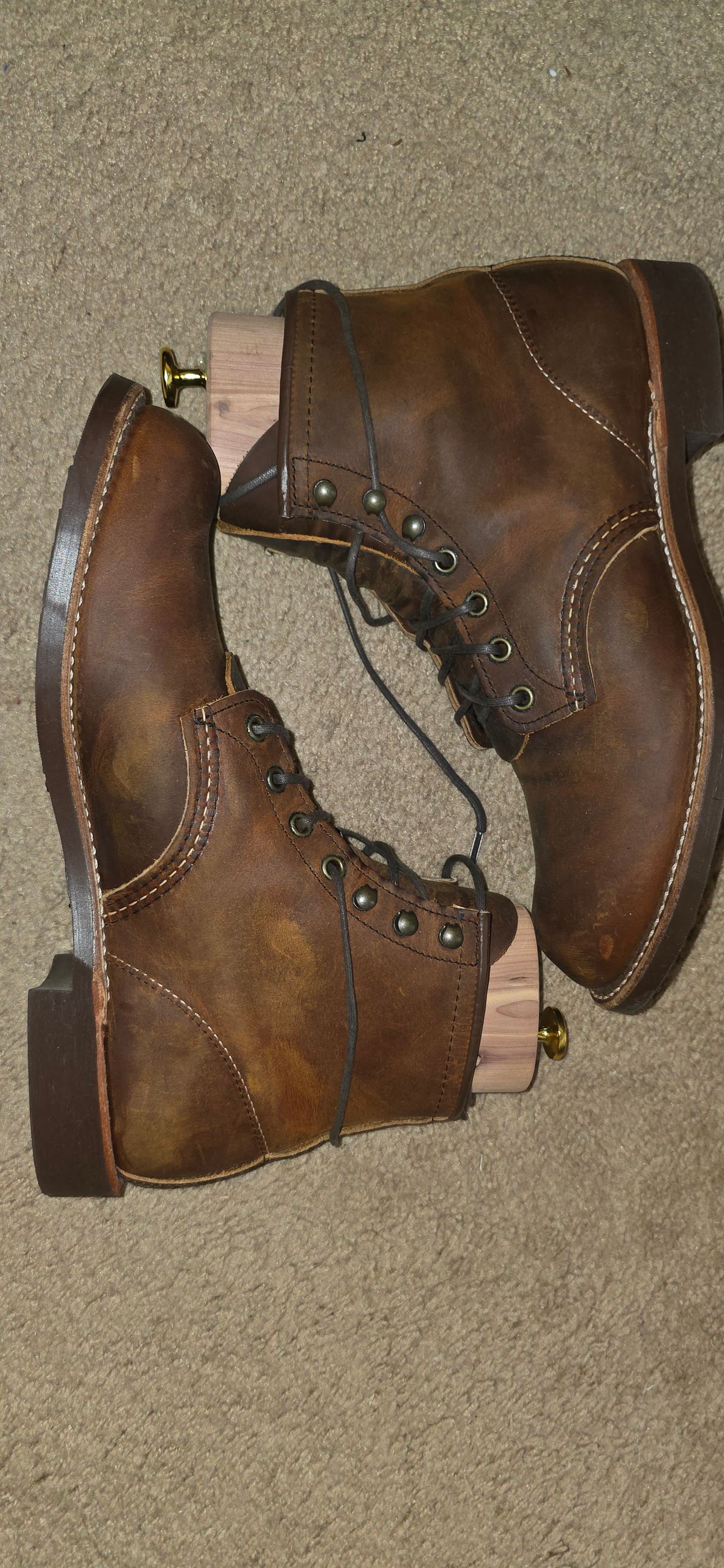 Photo by mknewman on August 8, 2025 of the Red Wing Blacksmith in S.B. Foot Copper Rough and Tough.