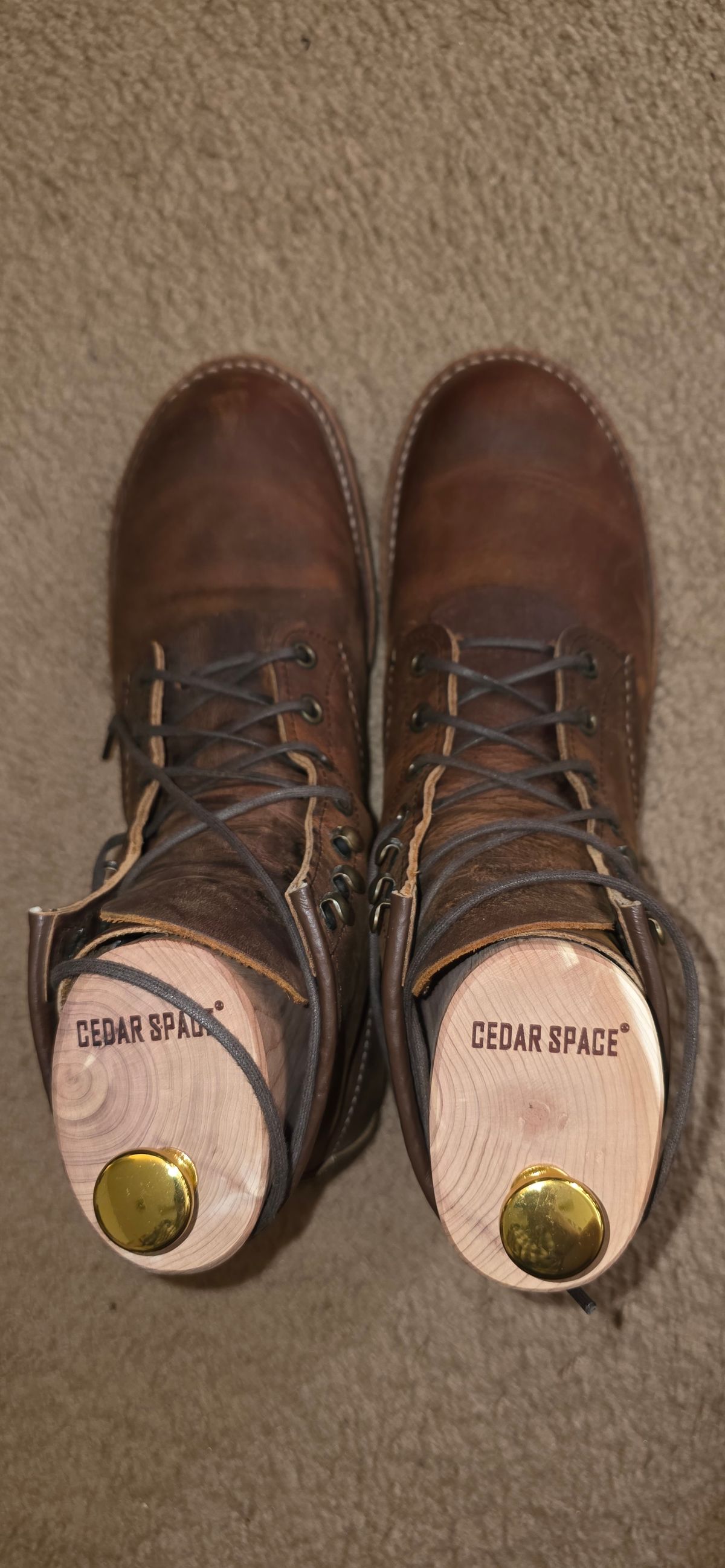 Photo by mknewman on August 8, 2025 of the Red Wing Blacksmith in S.B. Foot Copper Rough and Tough.
