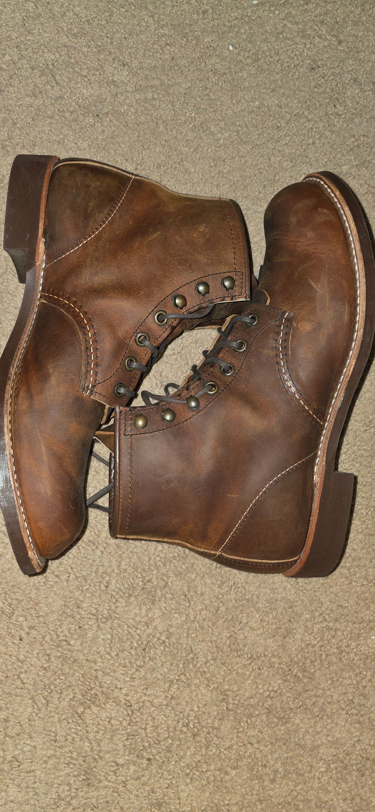Photo by mknewman on September 3, 2025 of the Red Wing Blacksmith in S.B. Foot Copper Rough and Tough.