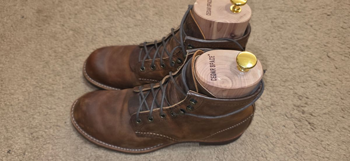Photo by mknewman on September 18, 2025 of the Red Wing Blacksmith in S.B. Foot Copper Rough and Tough.