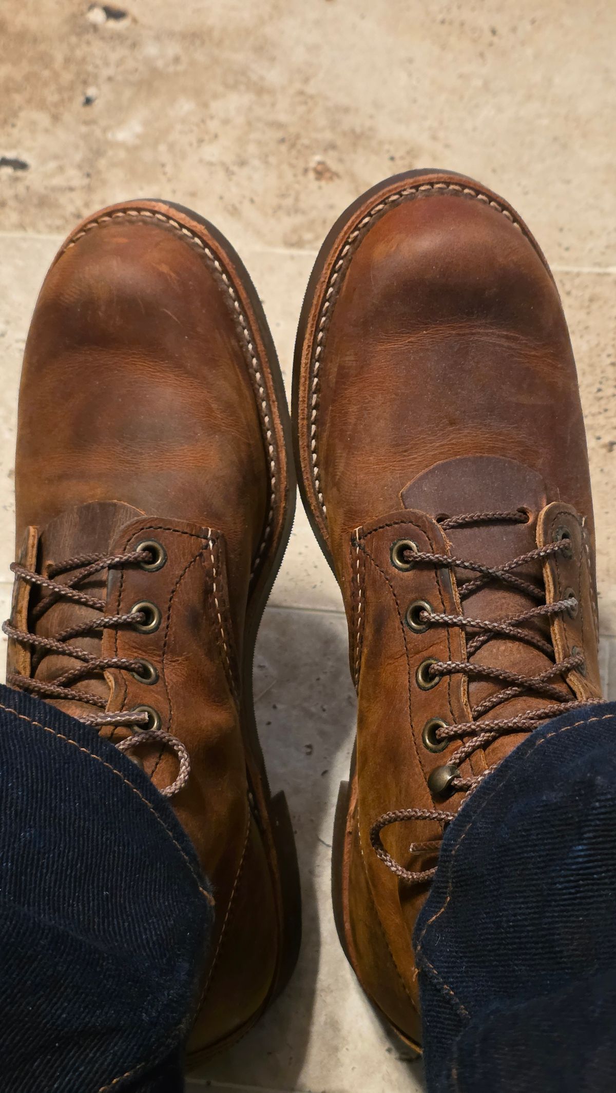Photo by mknewman on February 7, 2026 of the Red Wing Blacksmith in S.B. Foot Copper Rough and Tough.