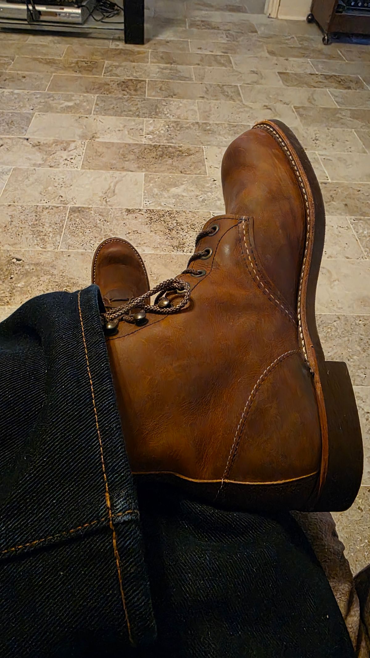 Photo by mknewman on February 7, 2026 of the Red Wing Blacksmith in S.B. Foot Copper Rough and Tough.