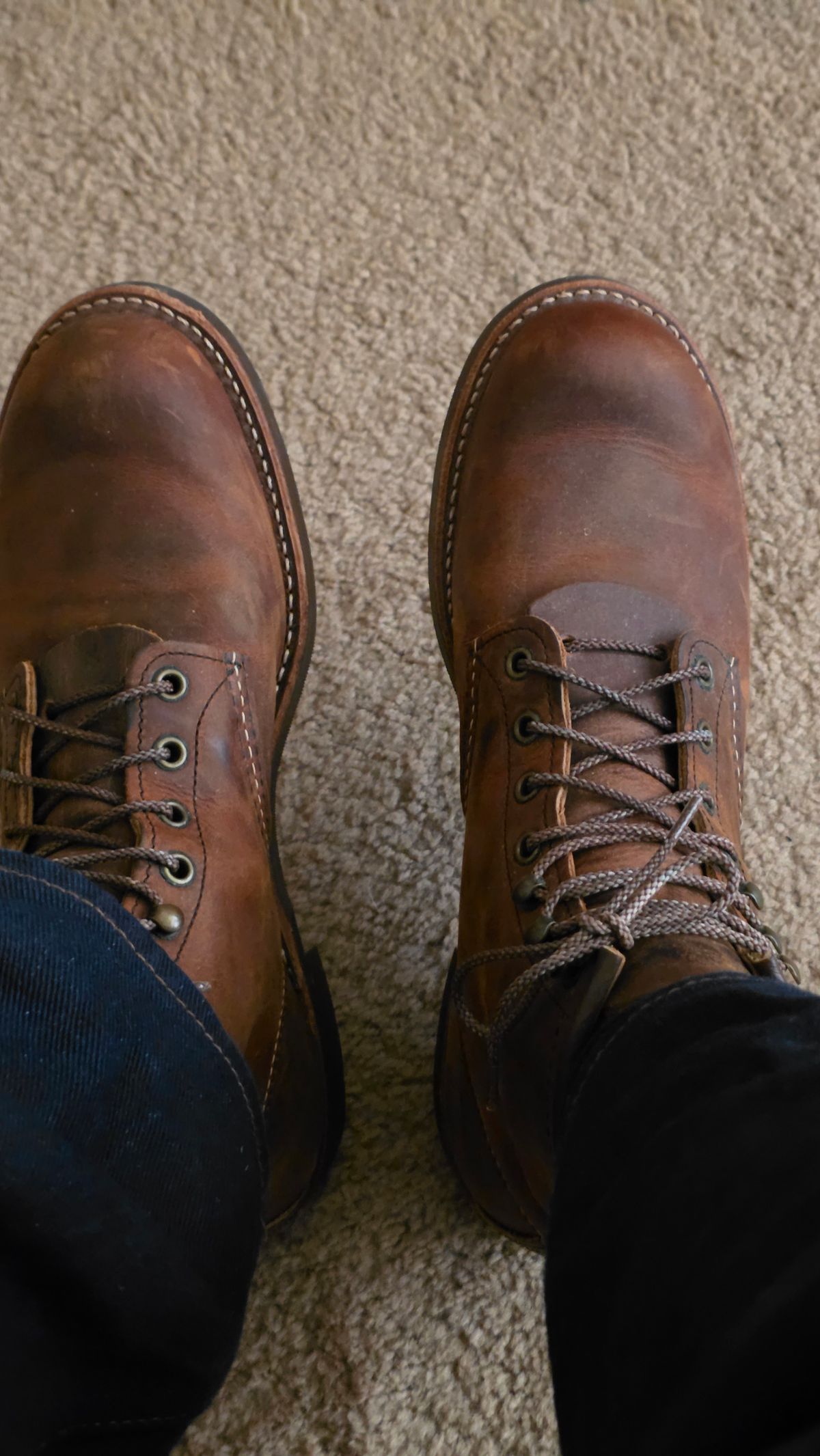 Photo by mknewman on February 18, 2026 of the Red Wing Blacksmith in S.B. Foot Copper Rough and Tough.