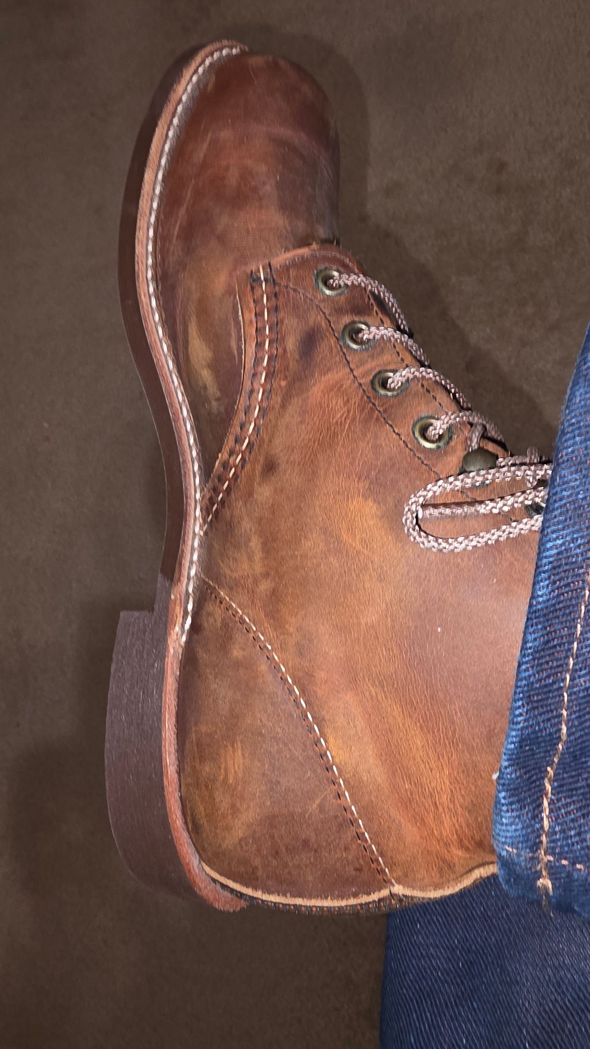 Photo by mknewman on February 26, 2026 of the Red Wing Blacksmith in S.B. Foot Copper Rough and Tough.