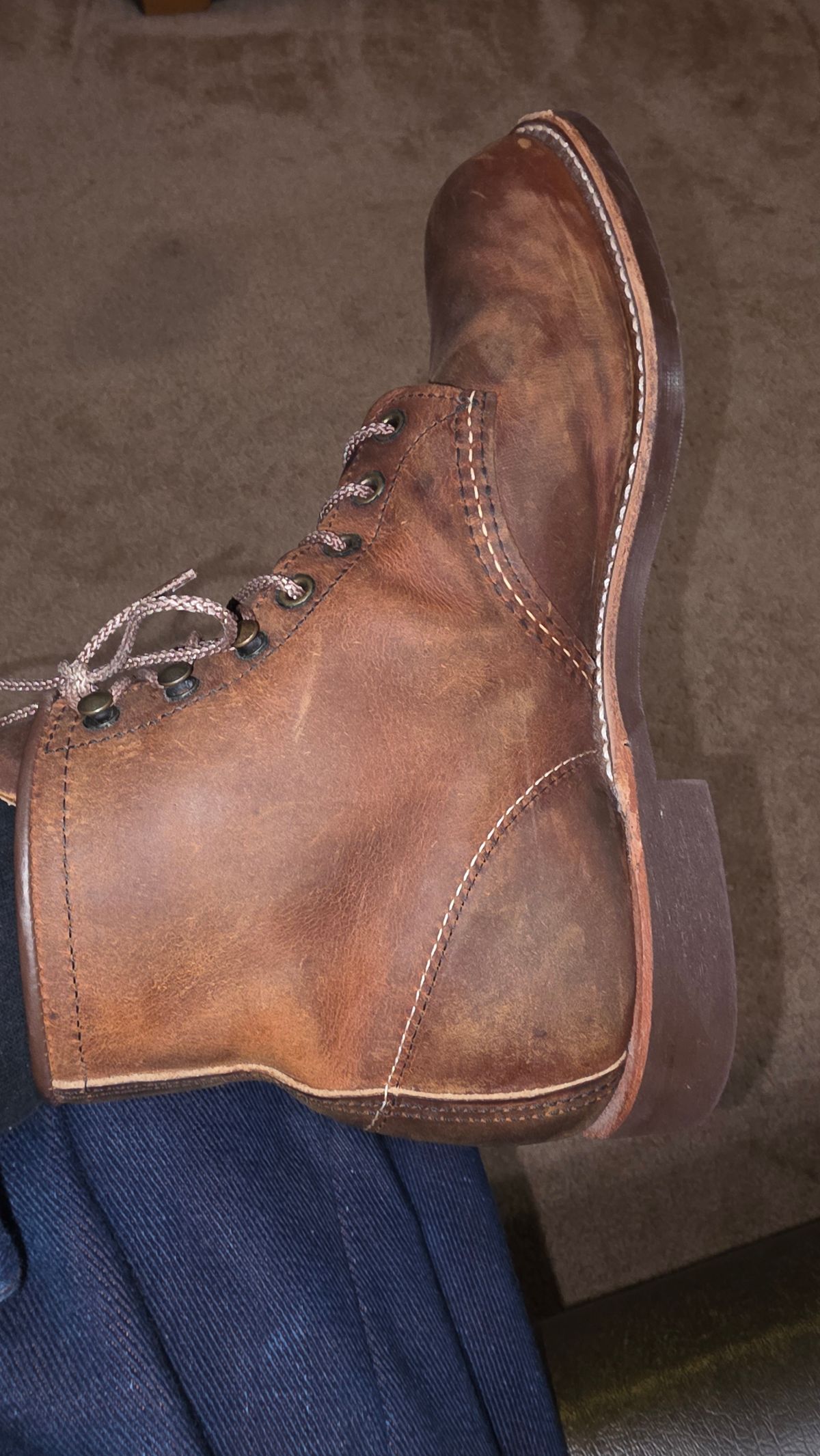 Photo by mknewman on February 26, 2026 of the Red Wing Blacksmith in S.B. Foot Copper Rough and Tough.
