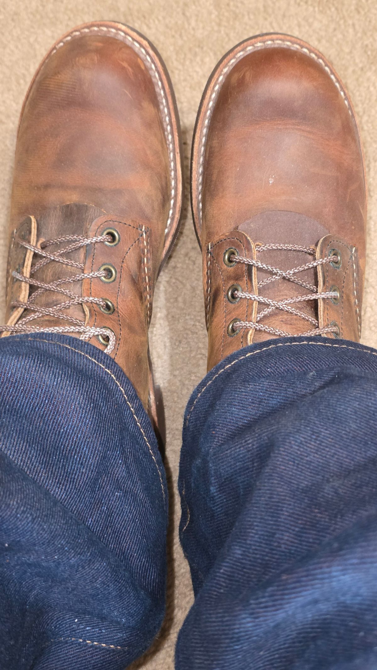 Photo by mknewman on February 26, 2026 of the Red Wing Blacksmith in S.B. Foot Copper Rough and Tough.