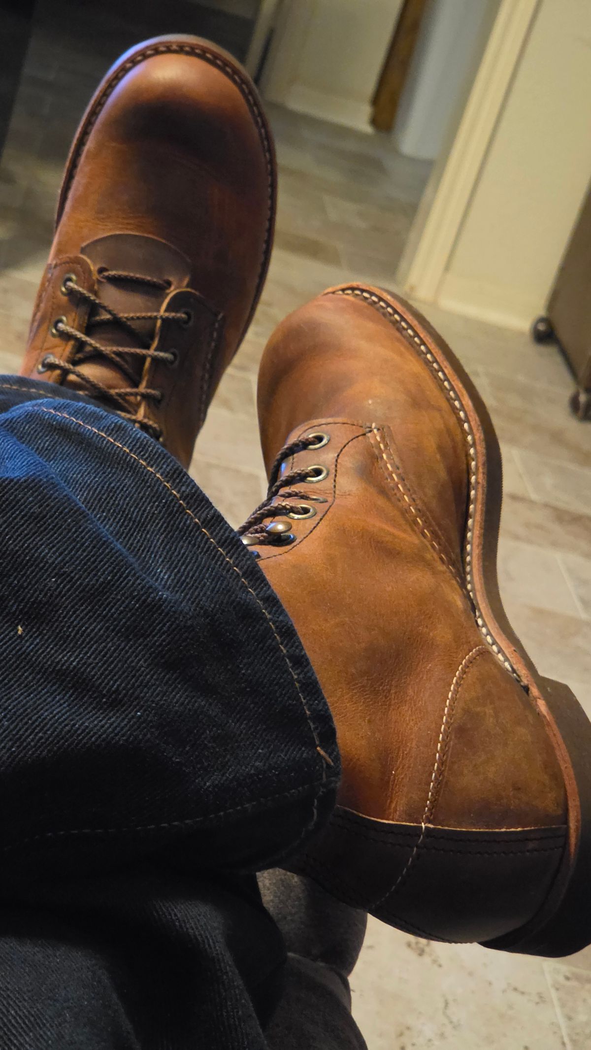 Photo by mknewman on March 8, 2026 of the Red Wing Blacksmith in S.B. Foot Copper Rough and Tough.