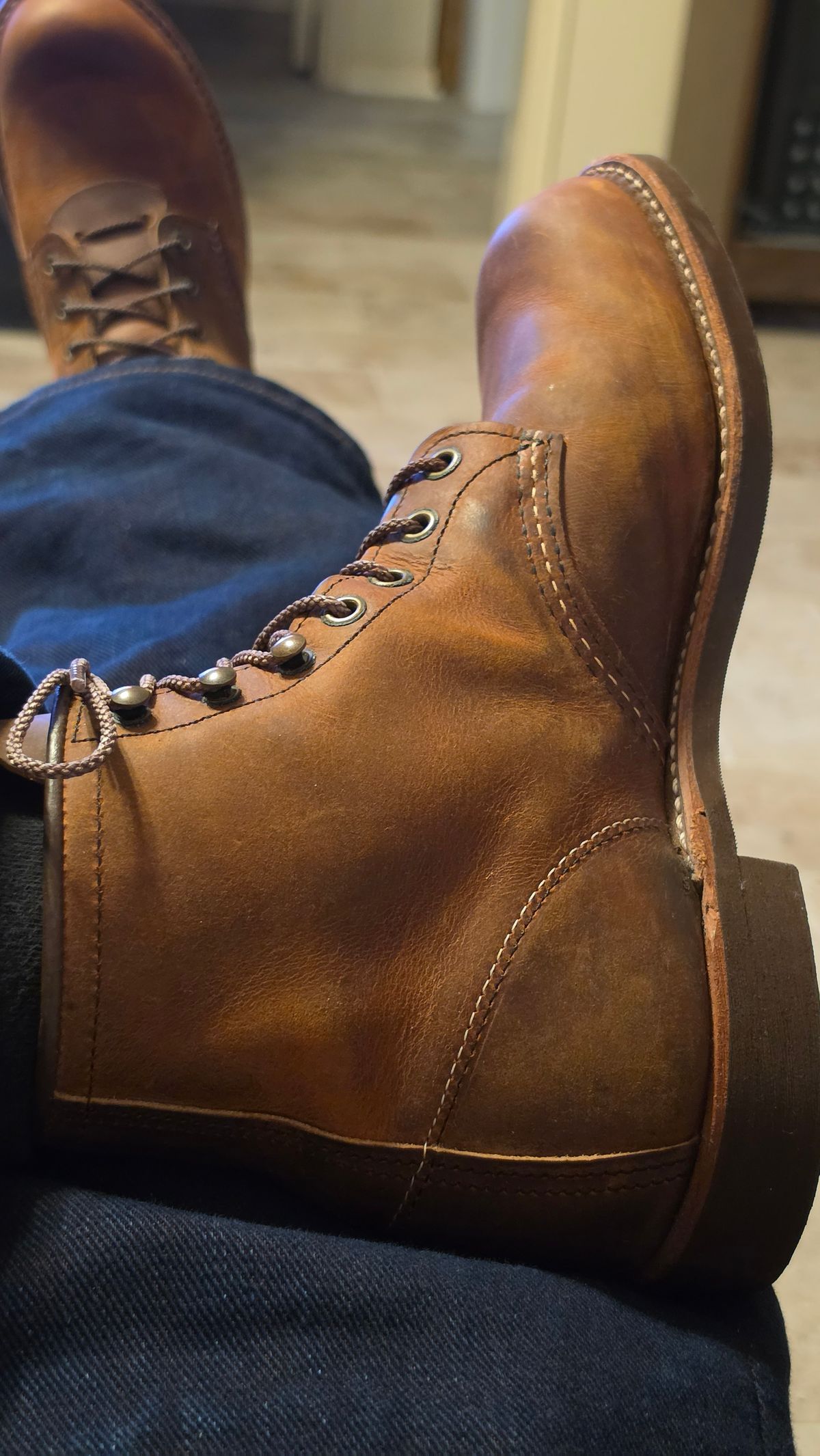 Photo by mknewman on March 8, 2026 of the Red Wing Blacksmith in S.B. Foot Copper Rough and Tough.