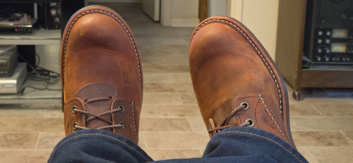 Photo by mknewman on March 24, 2026 of the Red Wing Blacksmith in S.B. Foot Copper Rough and Tough.