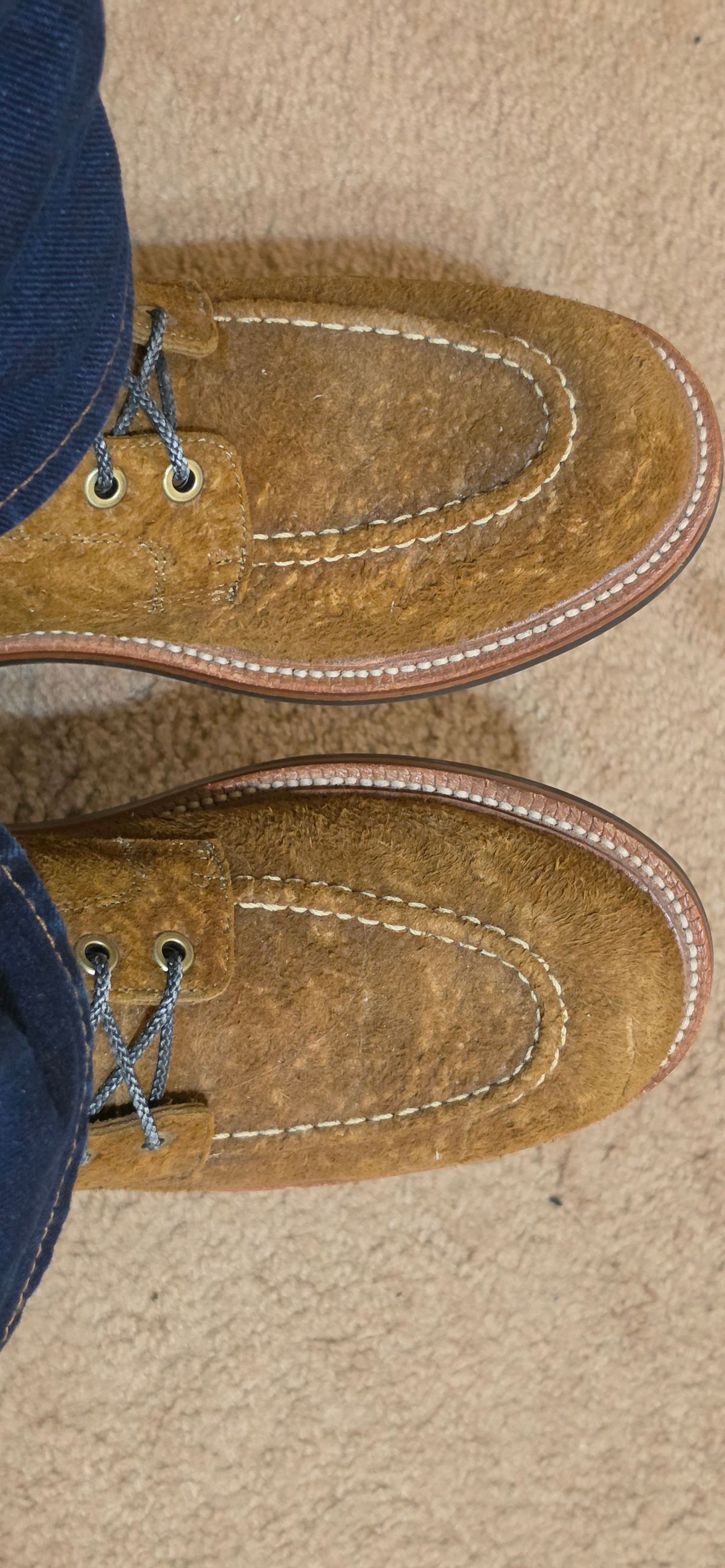 Photo by mknewman on April 19, 2026 of the Grant Stone Brass Boot in C.F. Stead Bronze Rough Mohawk.