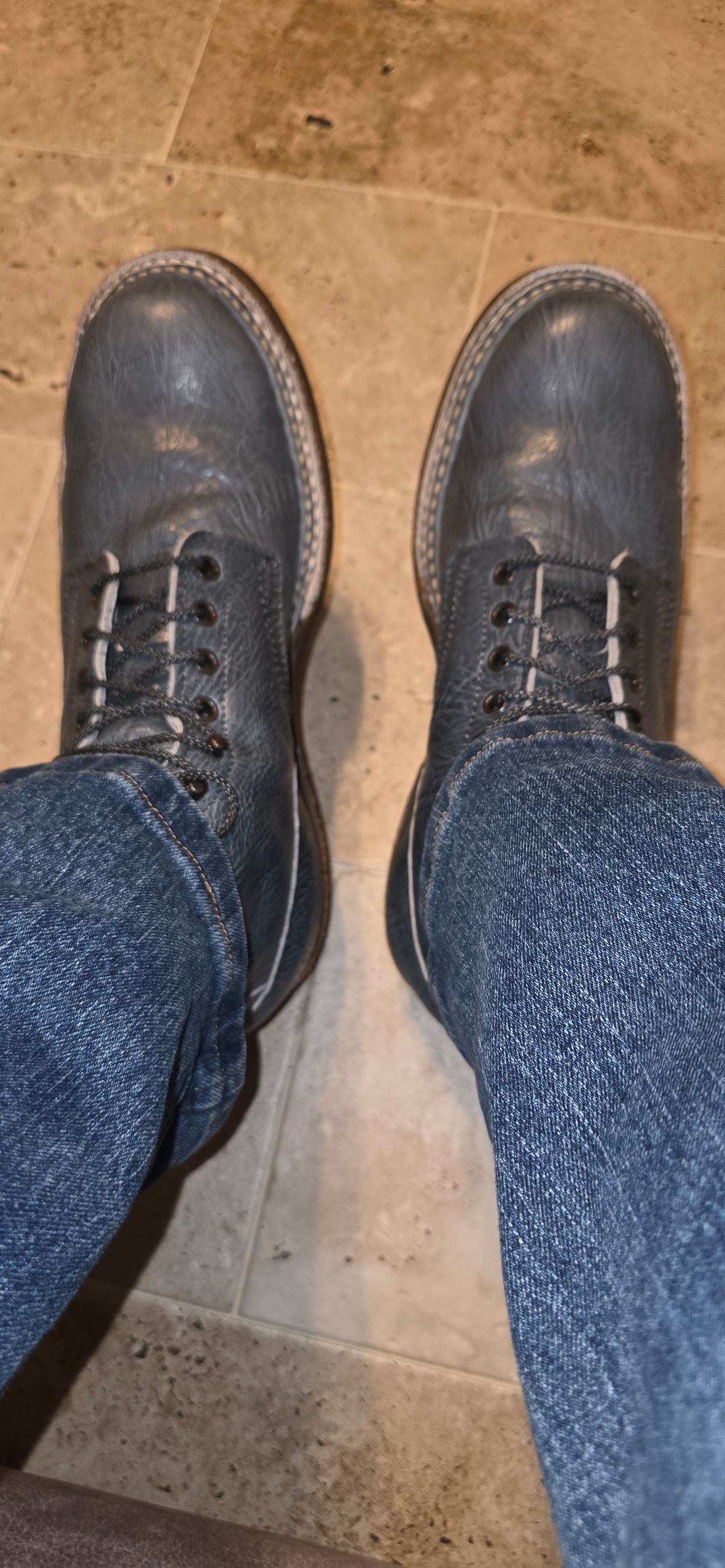 Photo by mknewman on October 27, 2025 of the White's Farmer/Rancher in Blue Bullhide.