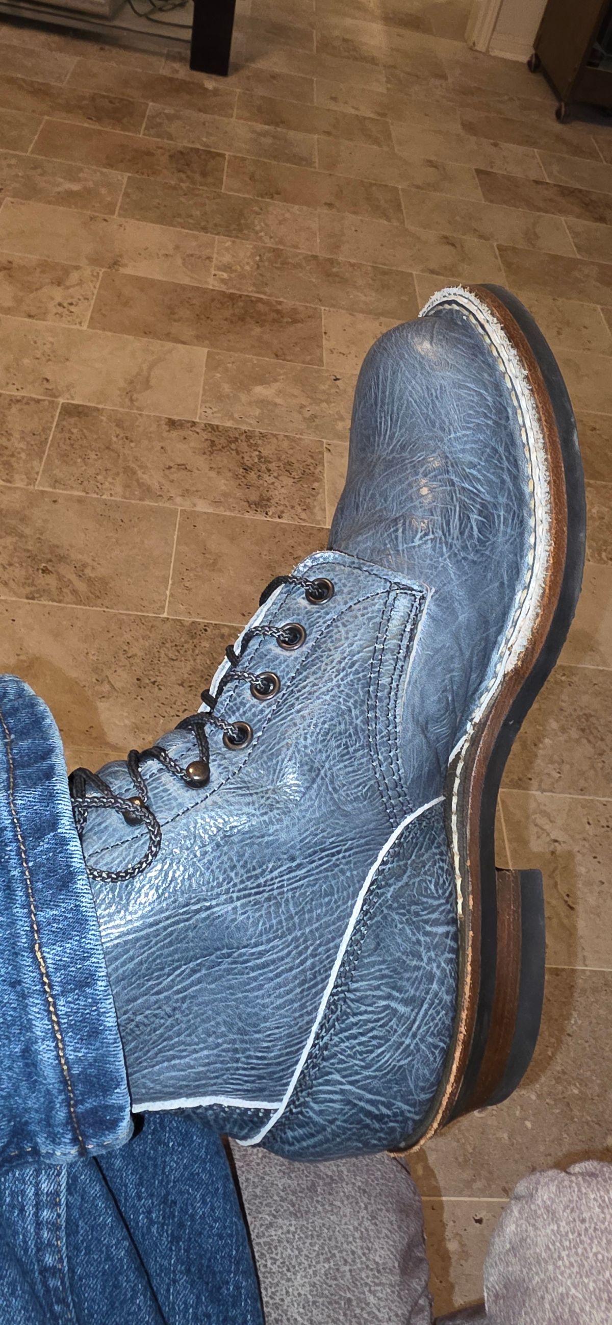 Photo by mknewman on October 27, 2025 of the White's Farmer/Rancher in Blue Bullhide.