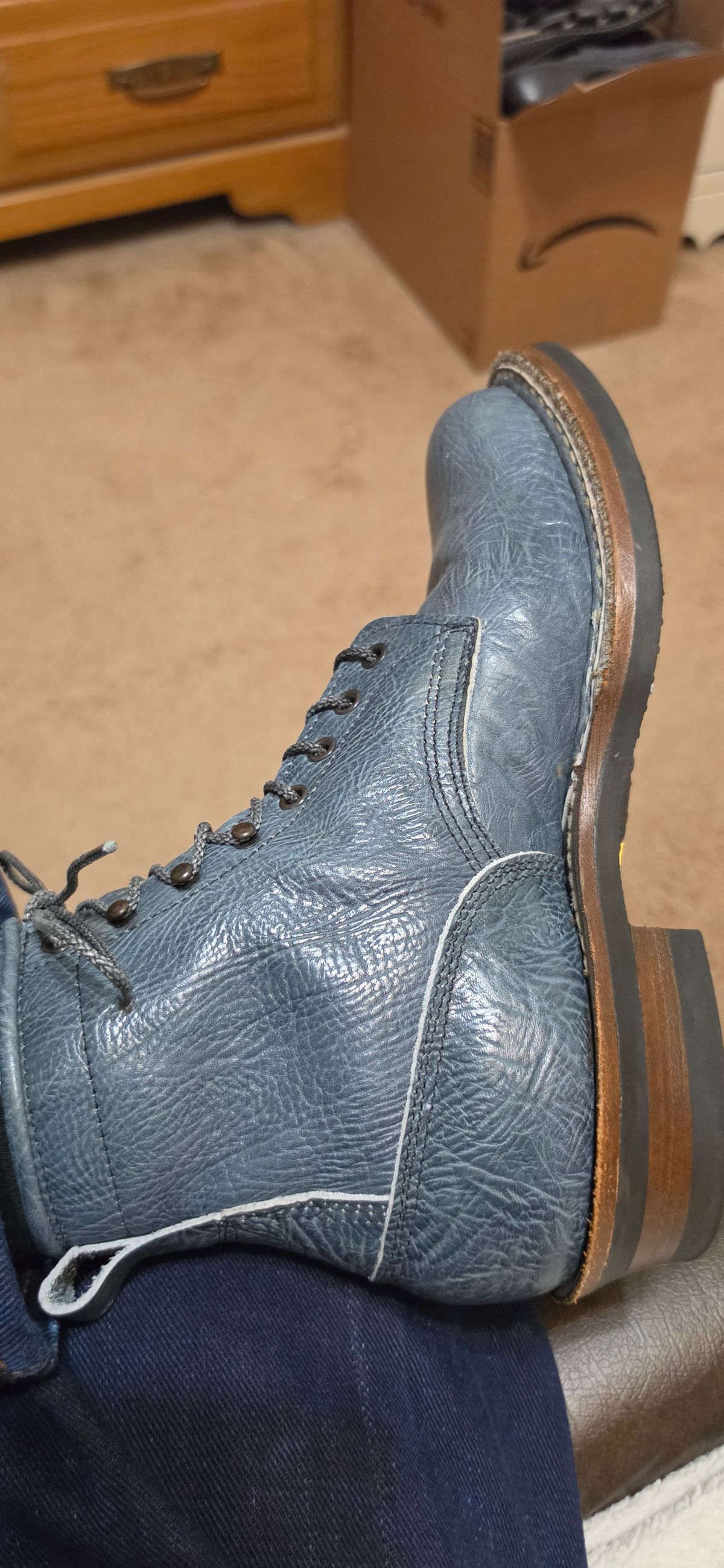 Photo by mknewman on April 13, 2026 of the White's Farmer/Rancher in Blue Bullhide.