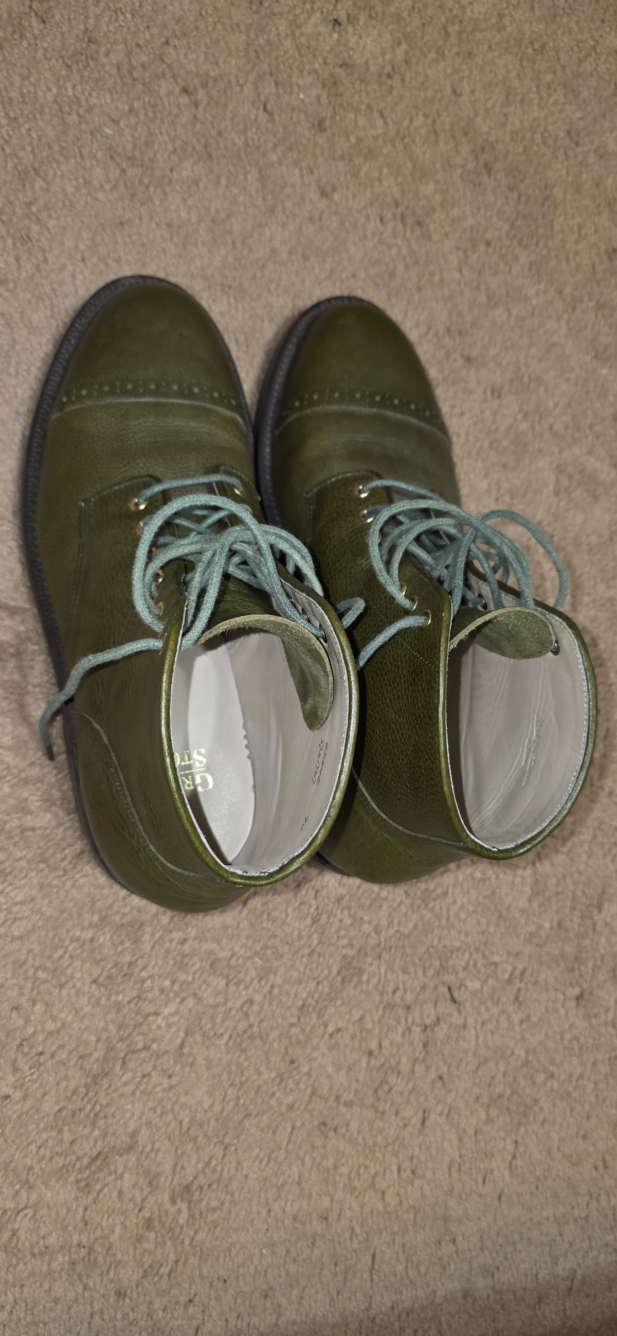 Photo by mknewman on October 30, 2025 of the Grant Stone Garrison Boot in Badalassi Carlo Oliva Minerva Box.