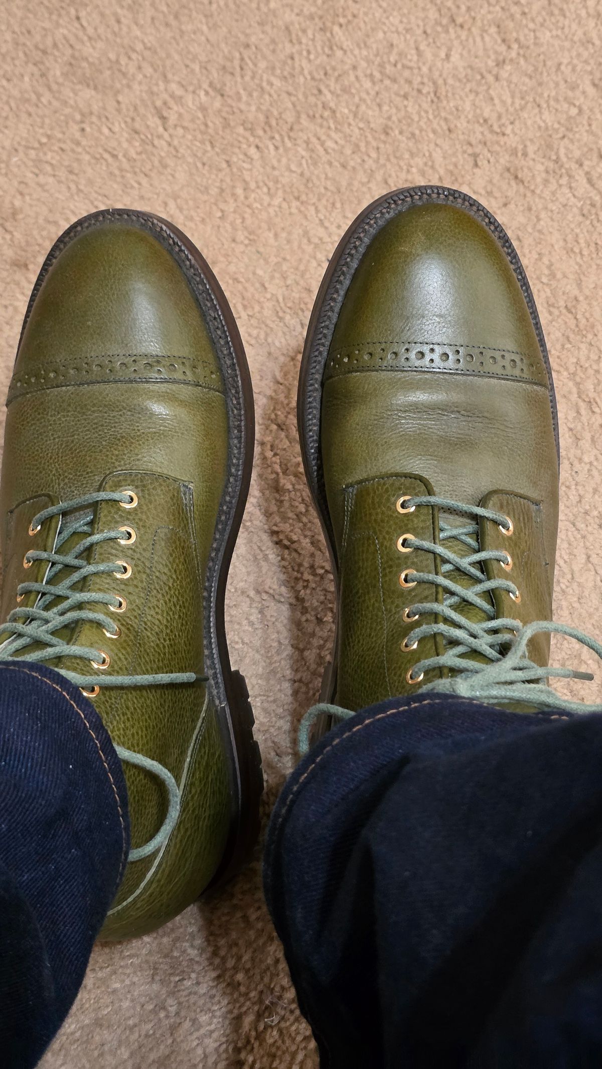 Photo by mknewman on February 6, 2026 of the Grant Stone Garrison Boot in Badalassi Carlo Oliva Minerva Box.