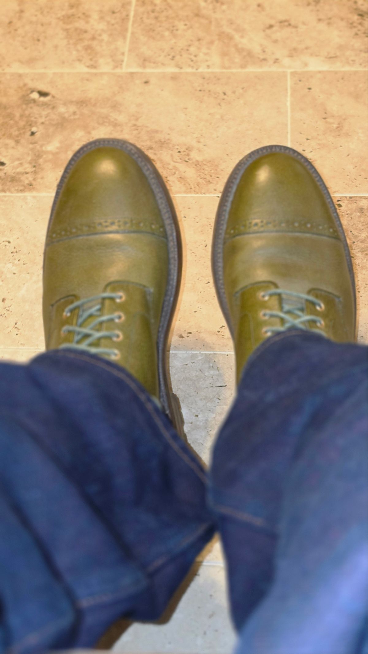 Photo by mknewman on March 14, 2026 of the Grant Stone Garrison Boot in Badalassi Carlo Oliva Minerva Box.