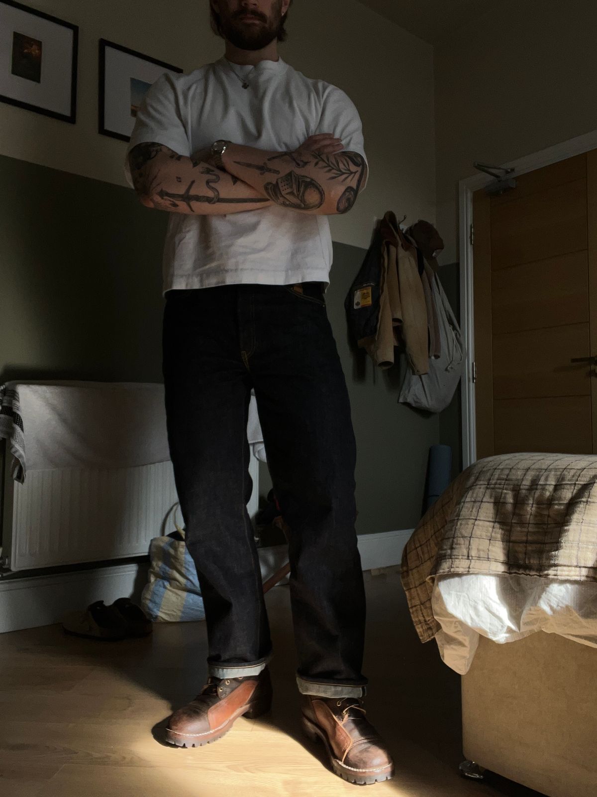 Photo by zenniszarkov on March 20, 2026 of the Nicks x Rose Anvil ND1 in Horween Brown Waxed Flesh.