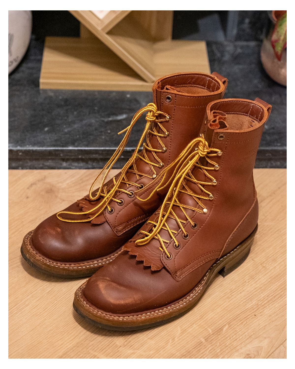 Photo by zenniszarkov on November 4, 2025 of the White's Farmer/Rancher in Seidel Red Dog Oil Tan.