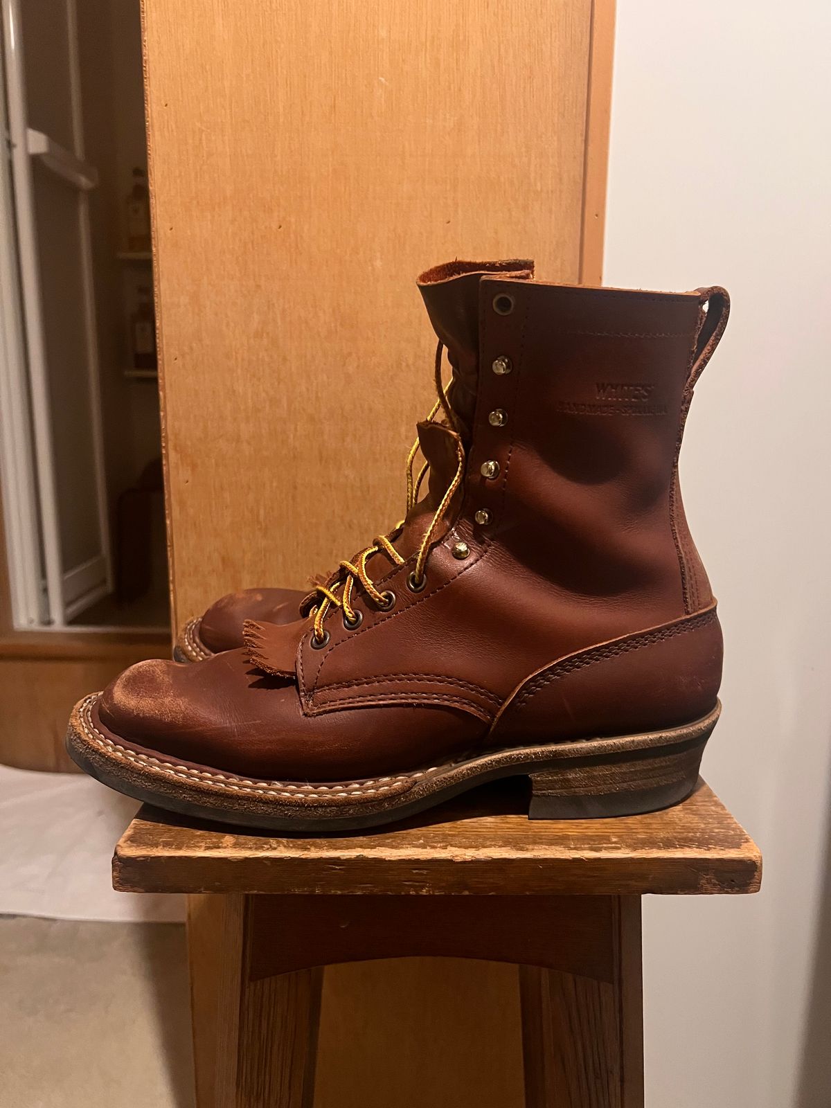 Photo by zenniszarkov on February 4, 2026 of the White's Farmer/Rancher in Seidel Red Dog Oil Tan.