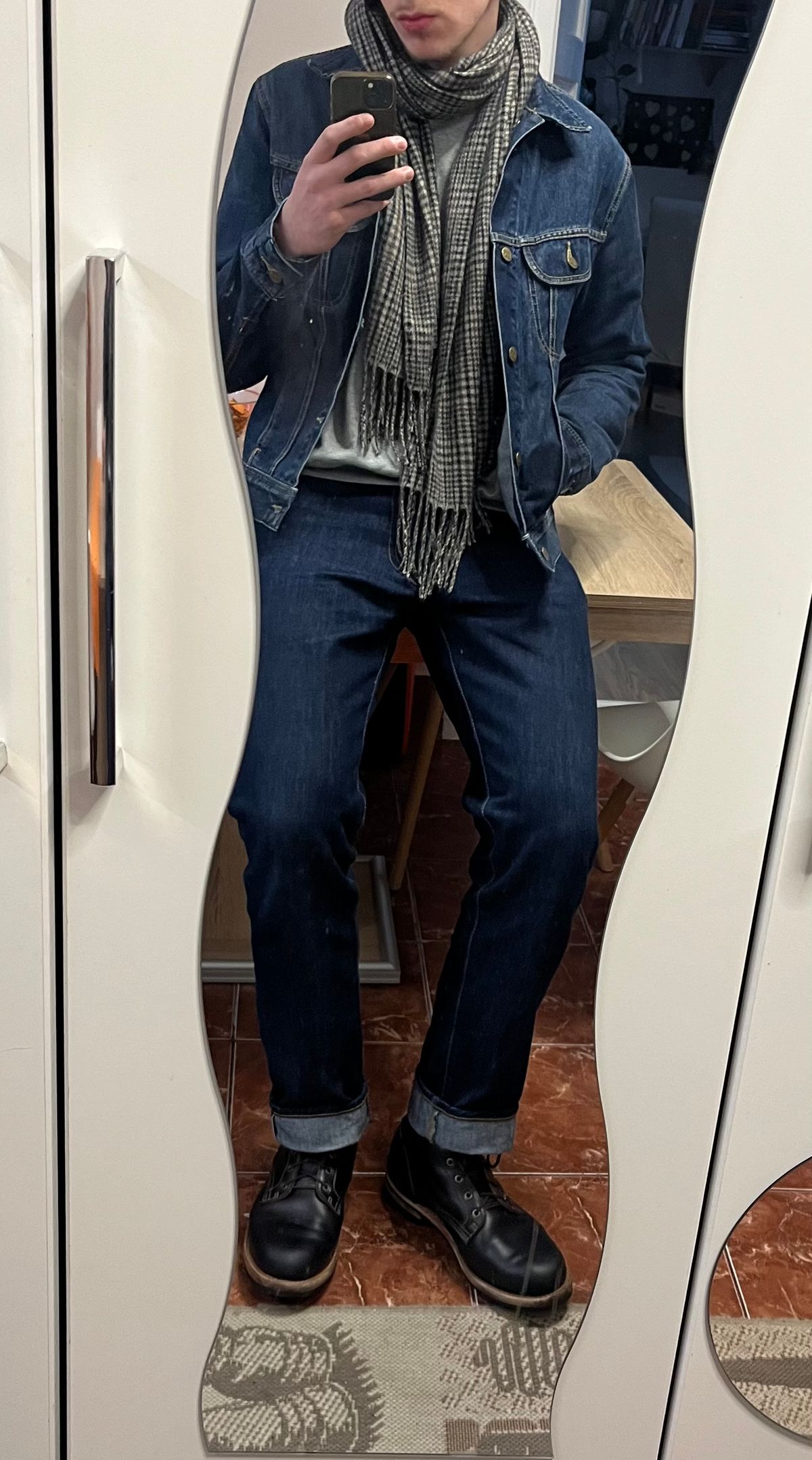 Photo by ambulambu on January 26, 2026 of the Truman Plain Toe Boot in Seidel Charcoal Double Shot.