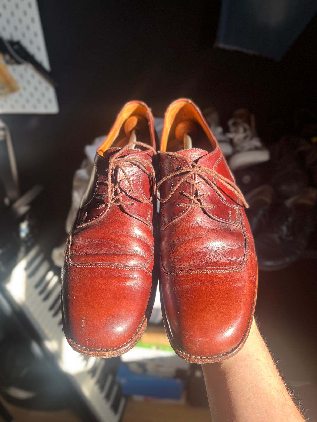 Photo by ambulambu on June 22, 2026 of the Ludwig Reiter Square Toe Derby in Unknown Natural Veg Tan.