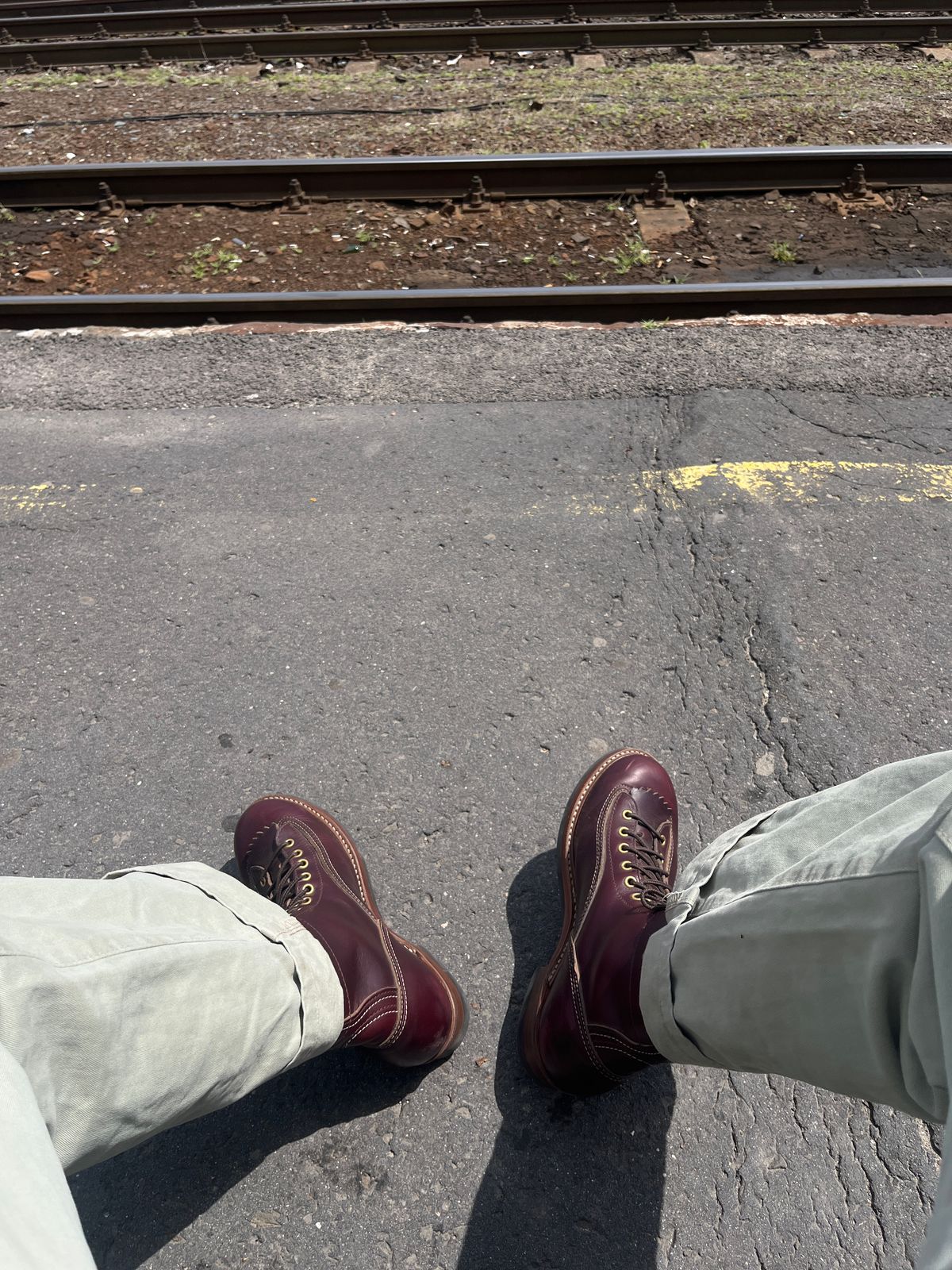 Photo by ambulambu on July 7, 2026 of the John Lofgren Donkey Puncher Boots in Horween Burgundy Chromexcel.