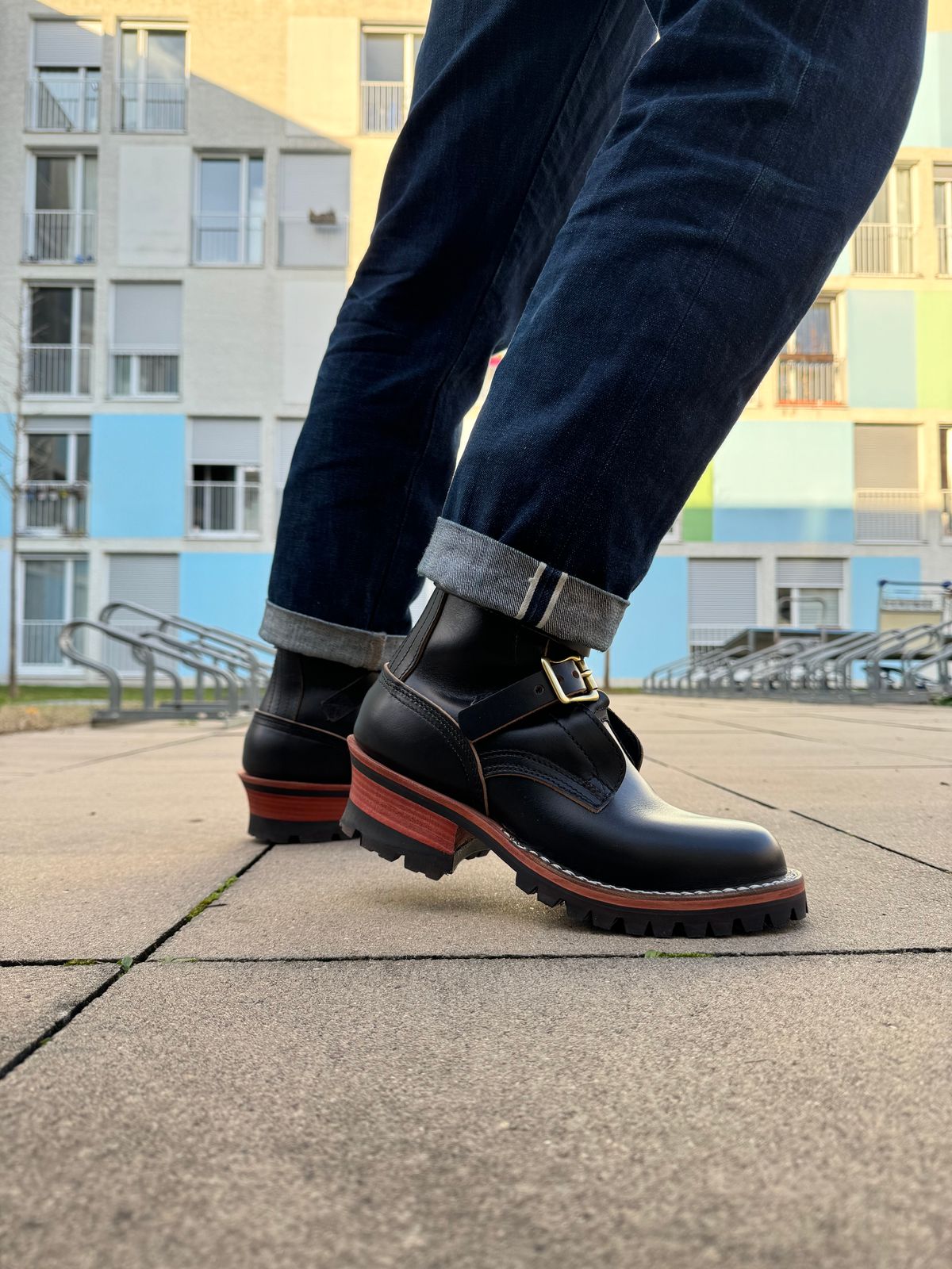 Photo by Sebekhetep on December 16, 2023 of the Nicks Heritage TankerPro in Horween Black Chromexcel.