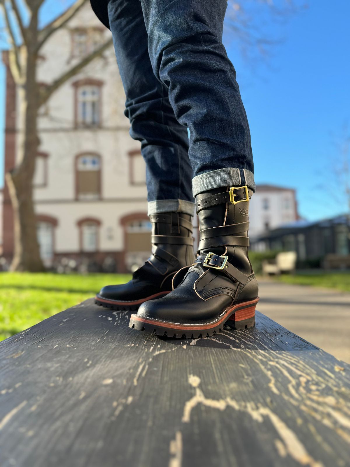 Photo by Sebekhetep on December 18, 2023 of the Nicks Heritage TankerPro in Horween Black Chromexcel.