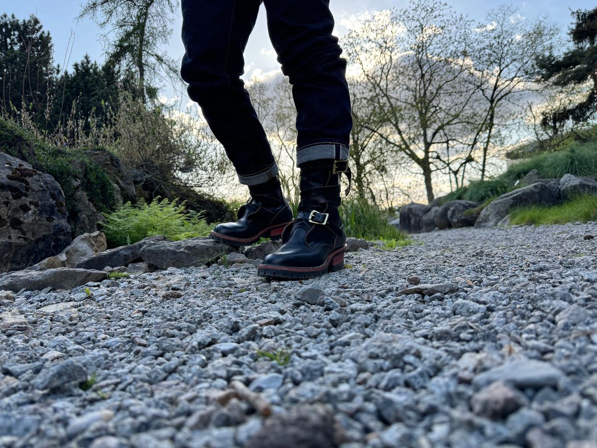 Photo by Sebekhetep on April 10, 2024 of the Nicks Heritage TankerPro in Horween Black Chromexcel.