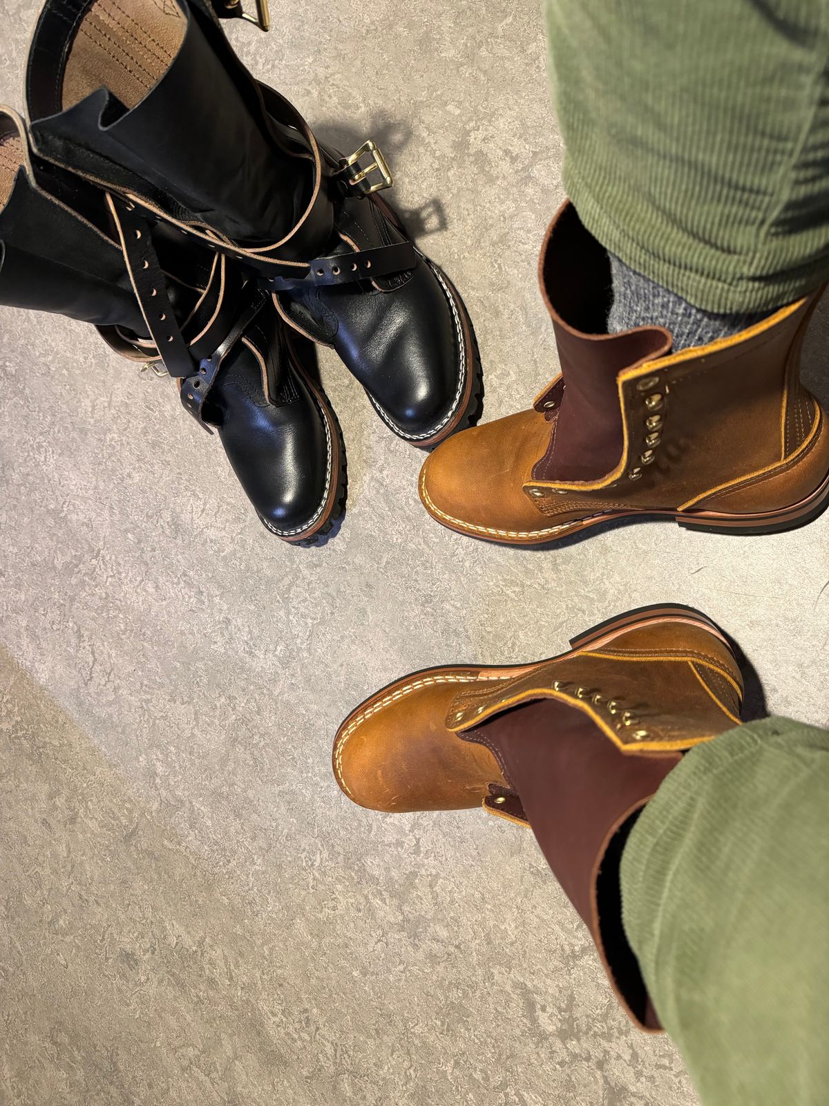 Photo by Sebekhetep on February 14, 2024 of the Nicks Officer in Horween Orange Predator.