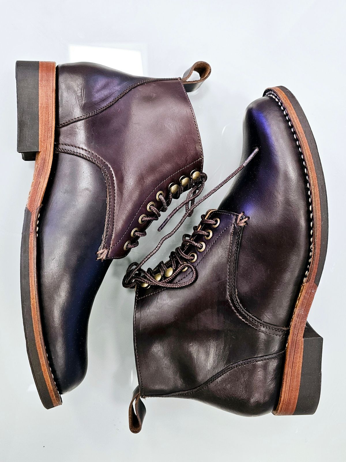 Photo by LeeRoss on November 1, 2024 of the Al's Attire Hand Made Type 1 Service Boot in Horween Brown Chromexcel Horsehide.