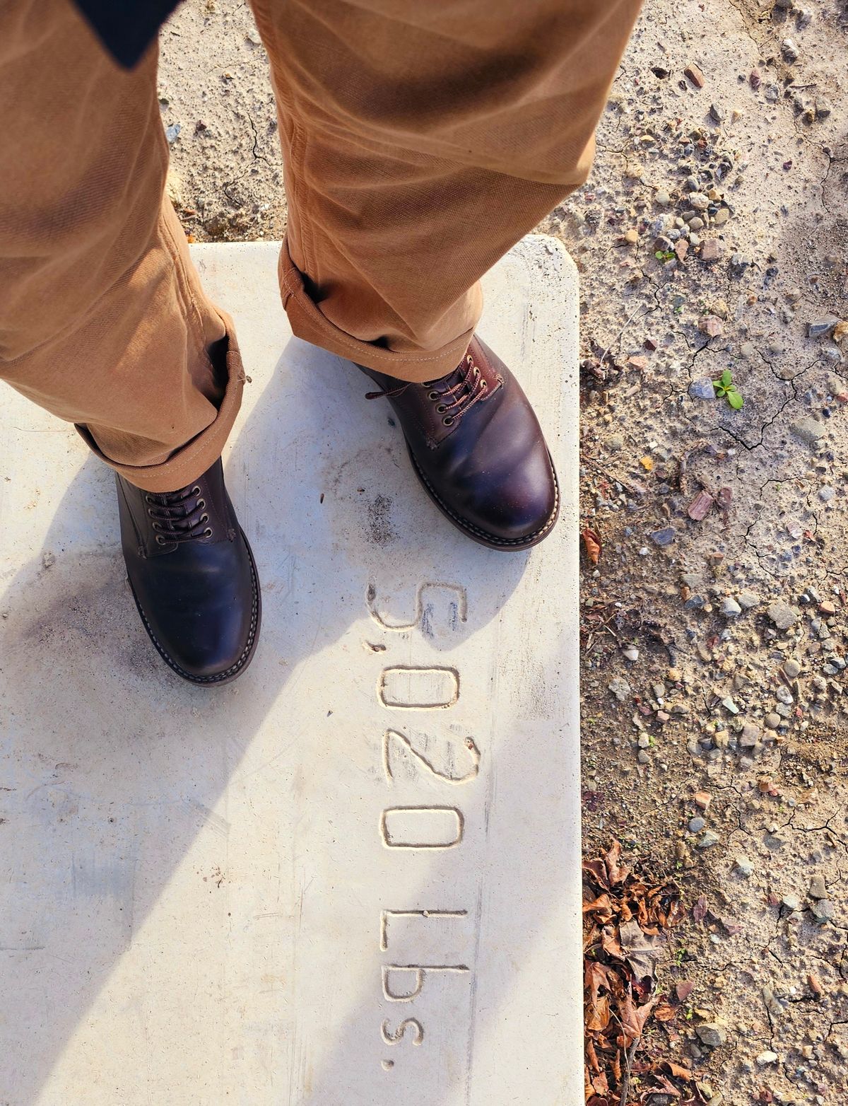 Photo by LeeRoss on December 31, 2024 of the Al's Attire Hand Made Type 1 Service Boot in Horween Brown Chromexcel Horsehide.