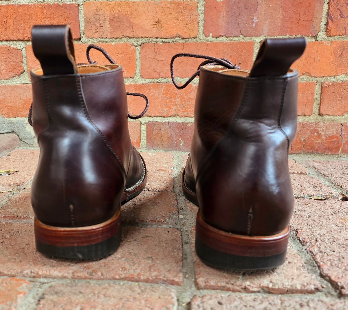 Photo by LeeRoss on February 1, 2025 of the Al's Attire Hand Made Type 1 Service Boot in Horween Brown Chromexcel Horsehide.