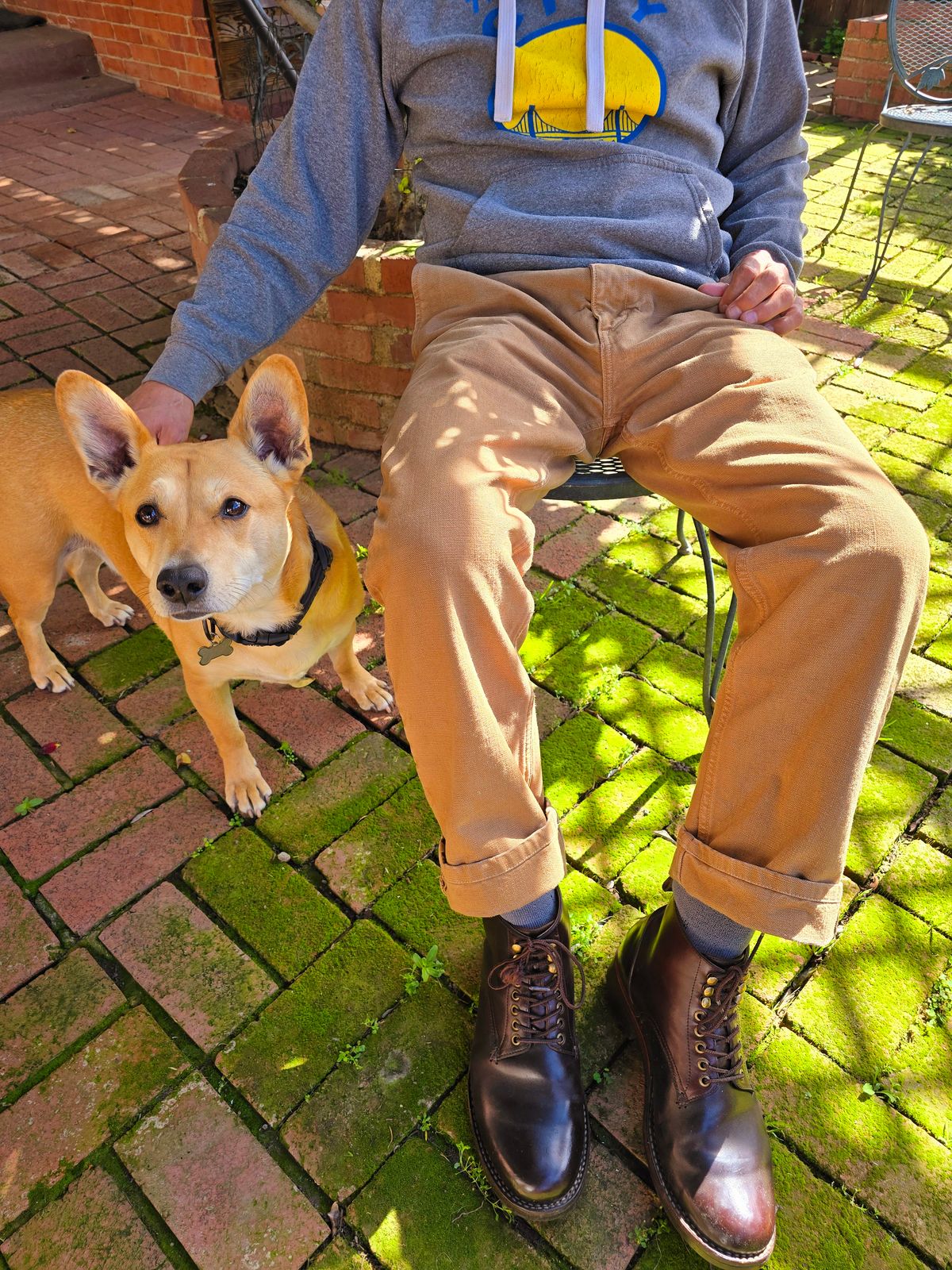 Photo by LeeRoss on February 28, 2025 of the Al's Attire Hand Made Type 1 Service Boot in Horween Brown Chromexcel Horsehide.