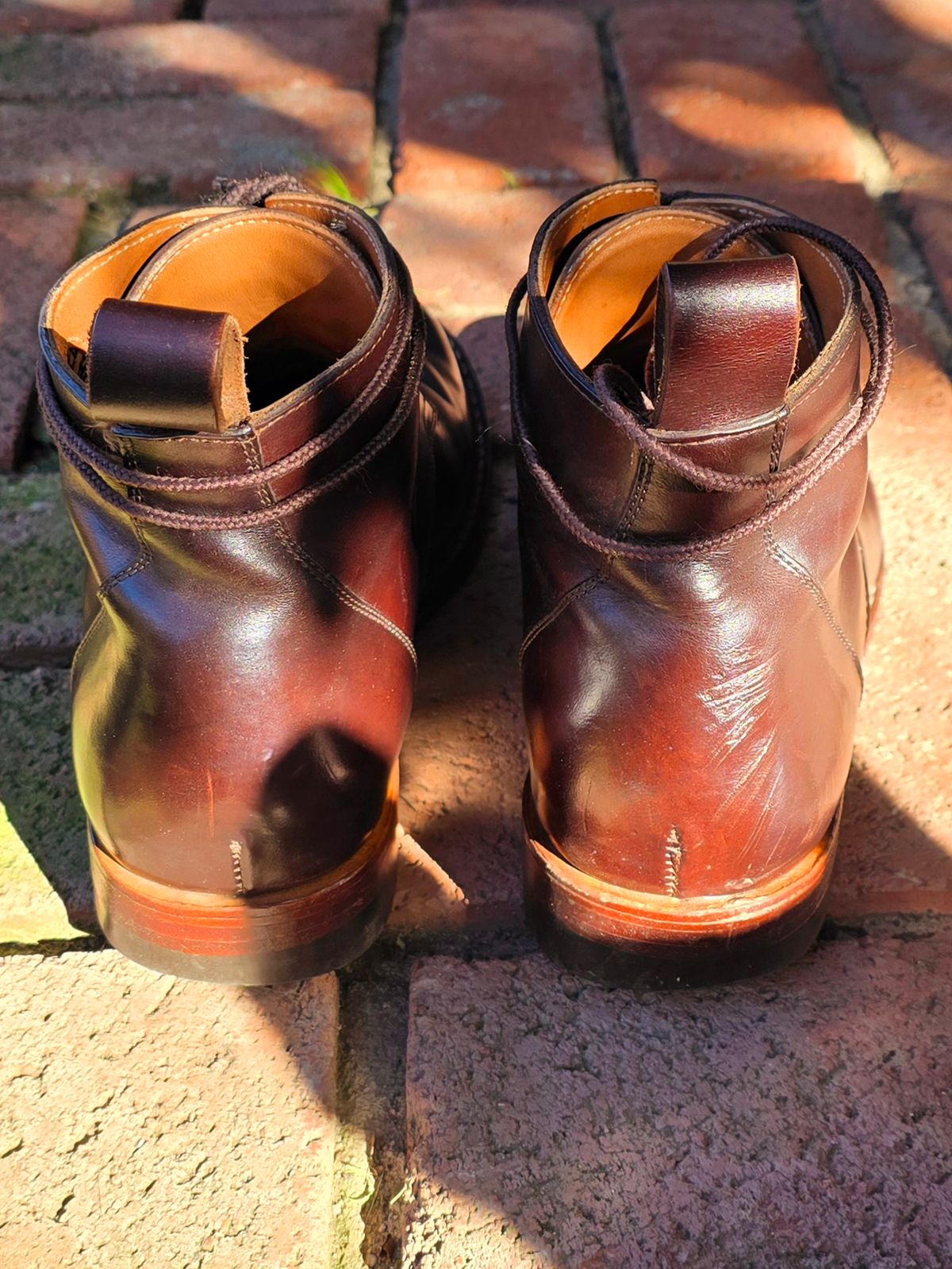 Photo by LeeRoss on March 1, 2025 of the Al's Attire Hand Made Type 1 Service Boot in Horween Brown Chromexcel Horsehide.