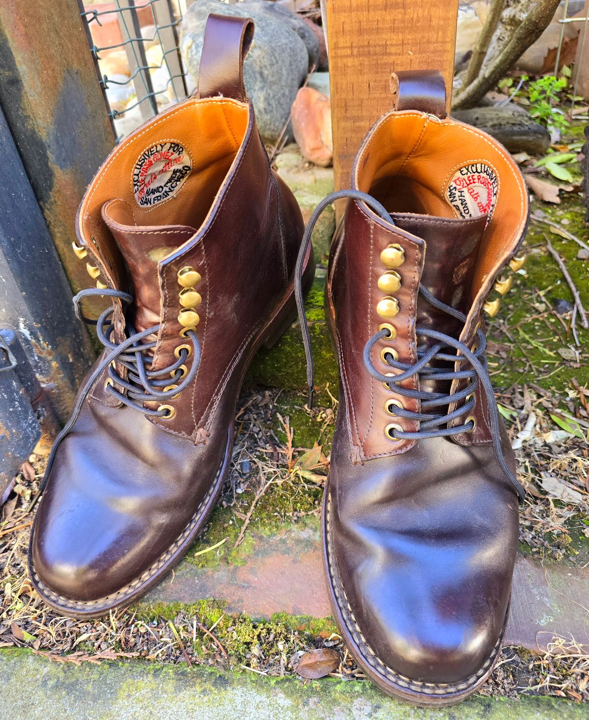 Photo by LeeRoss on March 24, 2025 of the Al's Attire Hand Made Type 1 Service Boot in Horween Brown Chromexcel Horsehide.