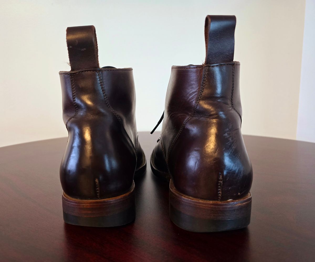 Photo by LeeRoss on April 1, 2025 of the Al's Attire Hand Made Type 1 Service Boot in Horween Brown Chromexcel Horsehide.