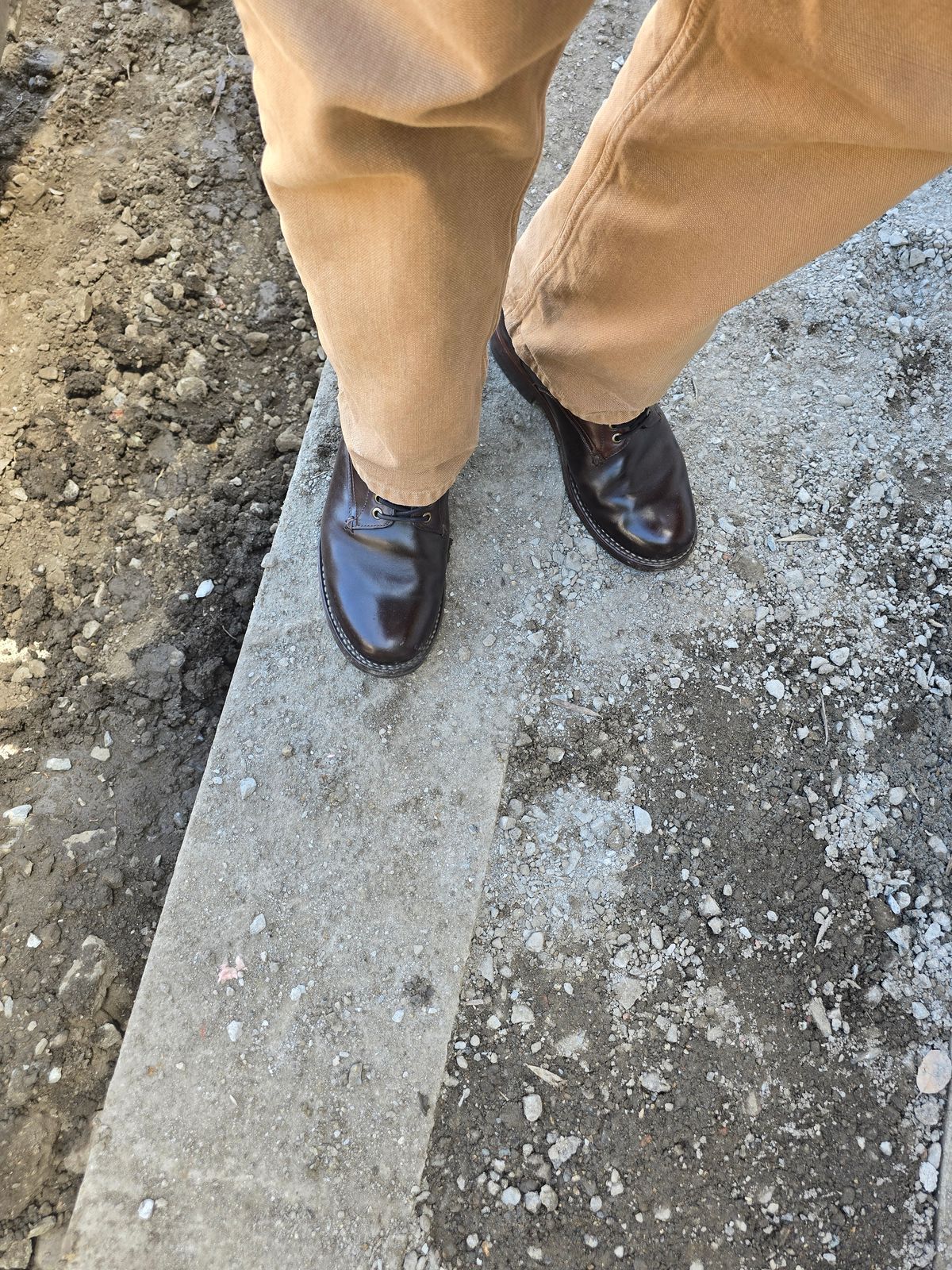 Photo by LeeRoss on July 3, 2025 of the Al's Attire Hand Made Type 1 Service Boot in Horween Brown Chromexcel Horsehide.