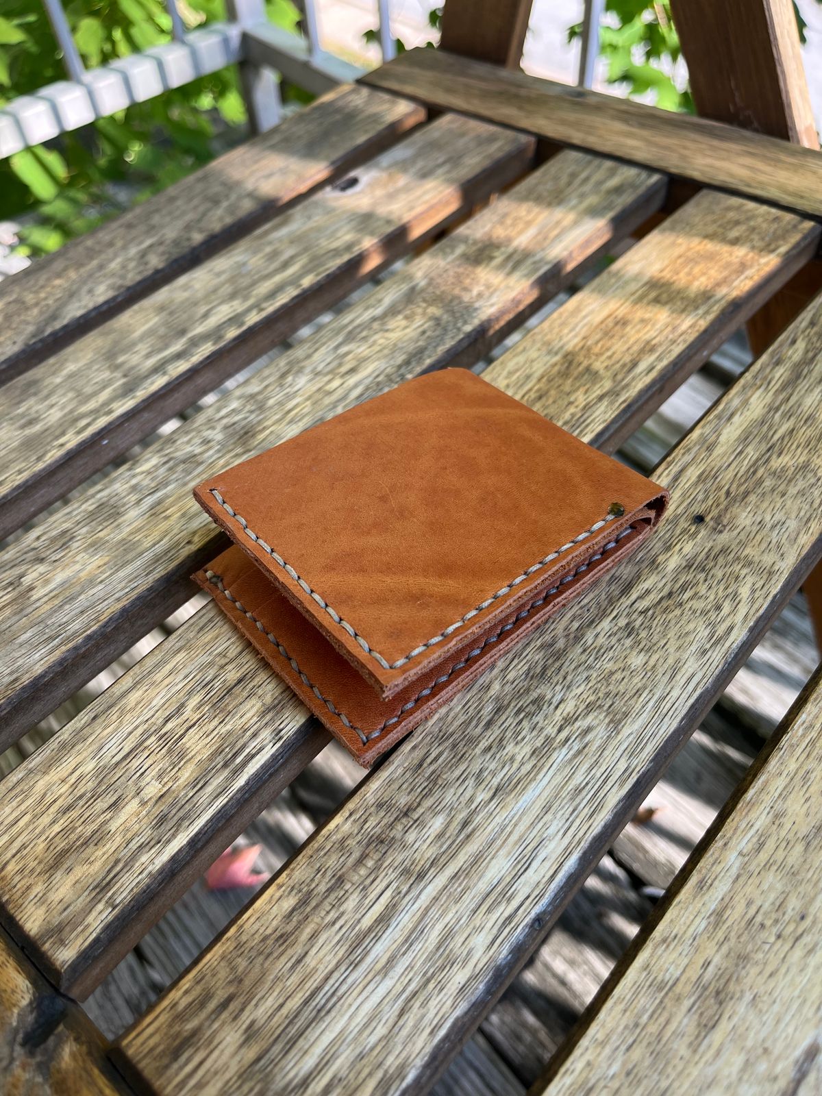 Photo by SlinkyVagabond on September 15, 2025 of the Self-Made Bifold Wallet in English Bridle Tan.