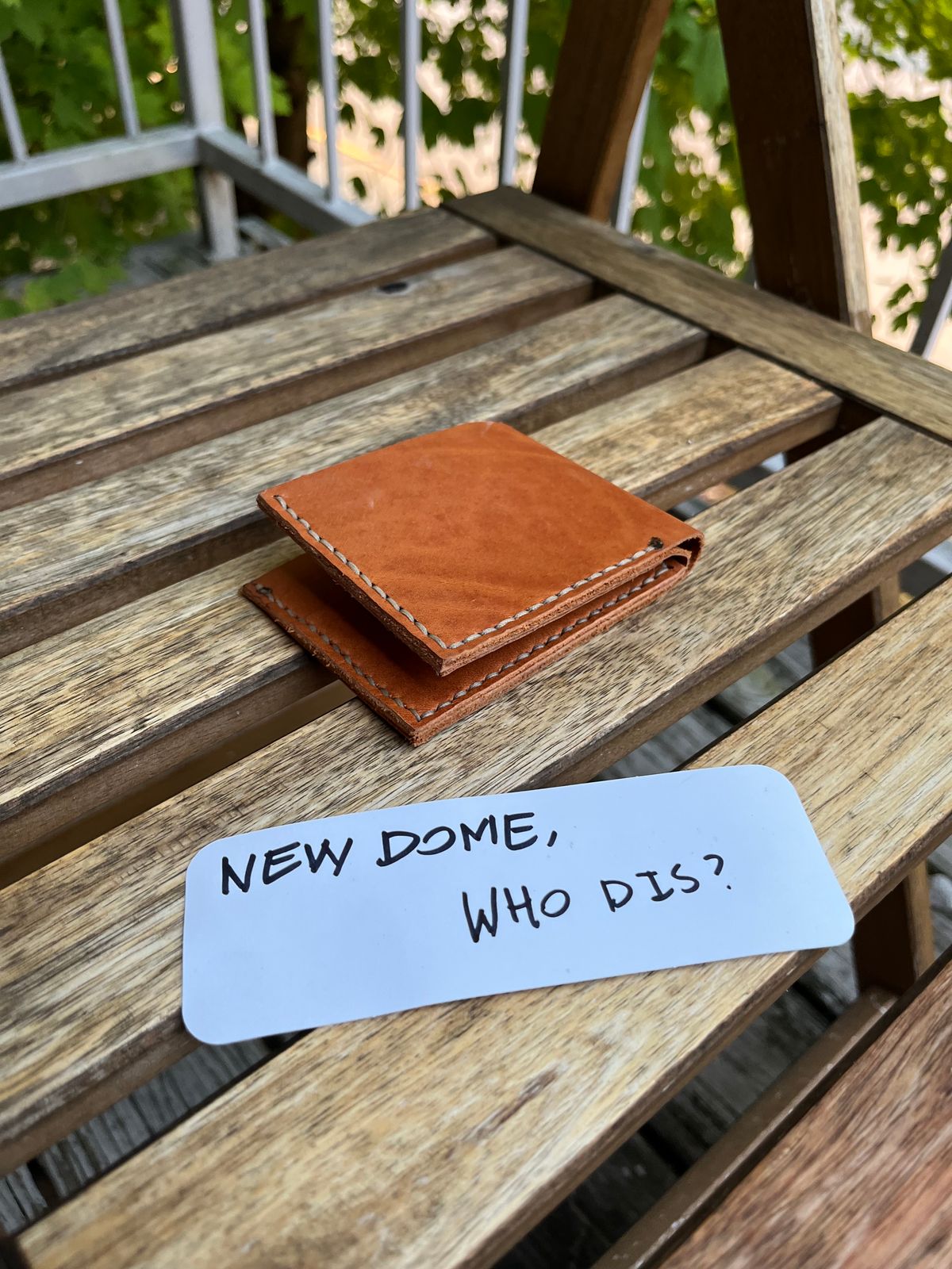 Photo by nitrocelluloseballoon on October 1, 2025 of the Self-Made Bifold Wallet in English Bridle Tan.