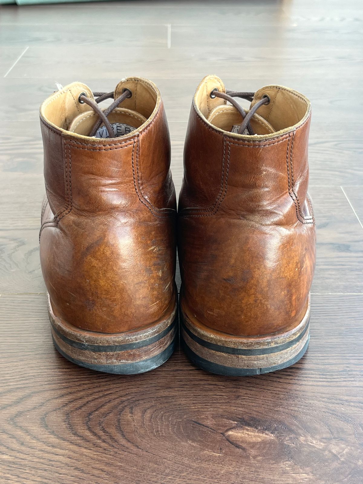Photo by MukMukSifu on February 22, 2025 of the Viberg Service Boot BCT in Maryam Honey Tanned Hosrehide.