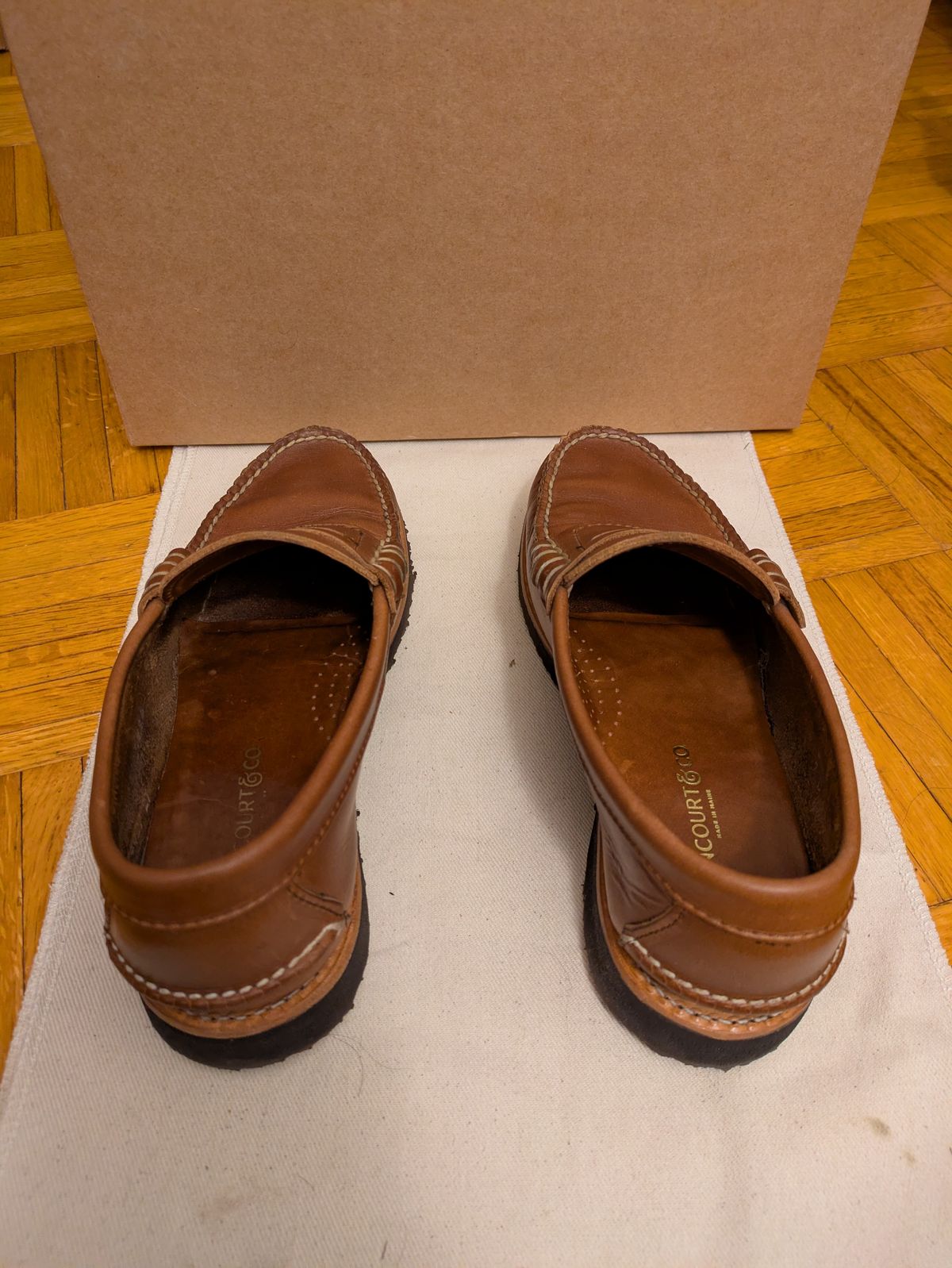 Photo by LaserKiwi on May 18, 2026 of the Rancourt & Co. Beefroll Penny Loafers LH in Horween Natural Chromexcel.