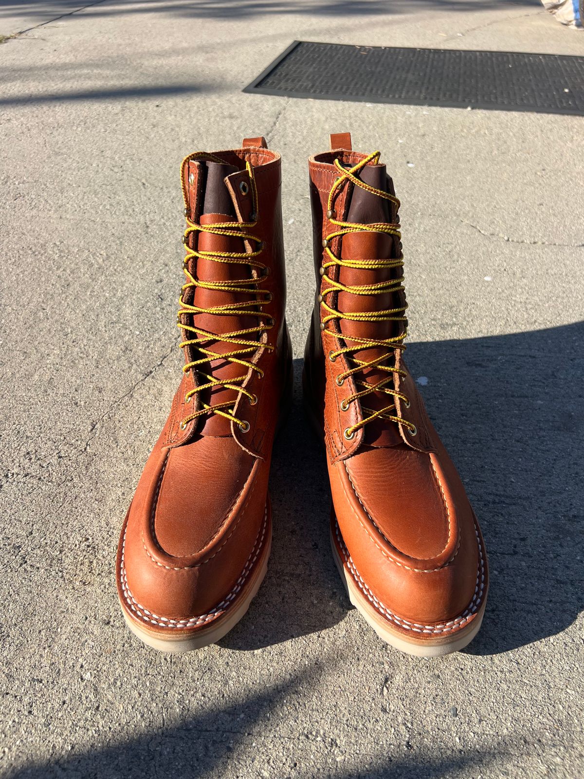 Photo by jessejames_c on October 1, 2025 of the Nicks DomePro in Horween English Tan Dublin.