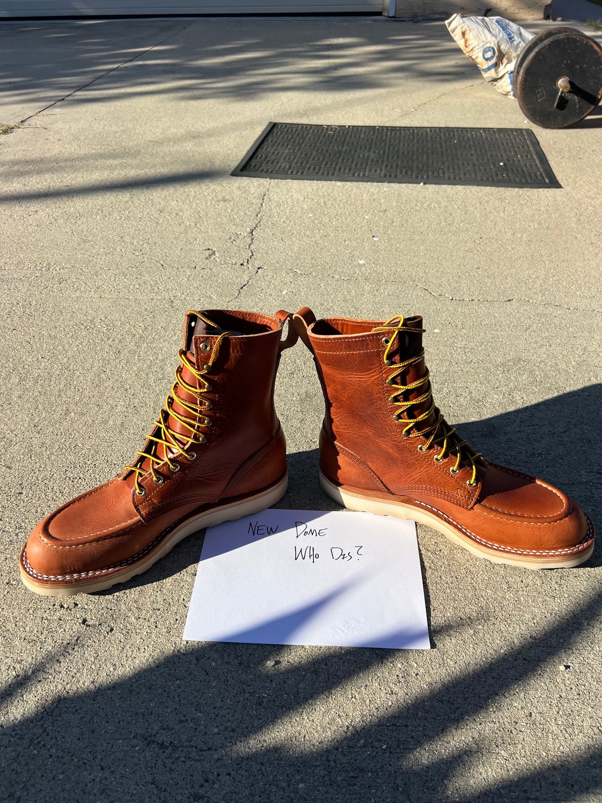 Photo by jessejames_c on October 1, 2025 of the Nicks DomePro in Horween English Tan Dublin.