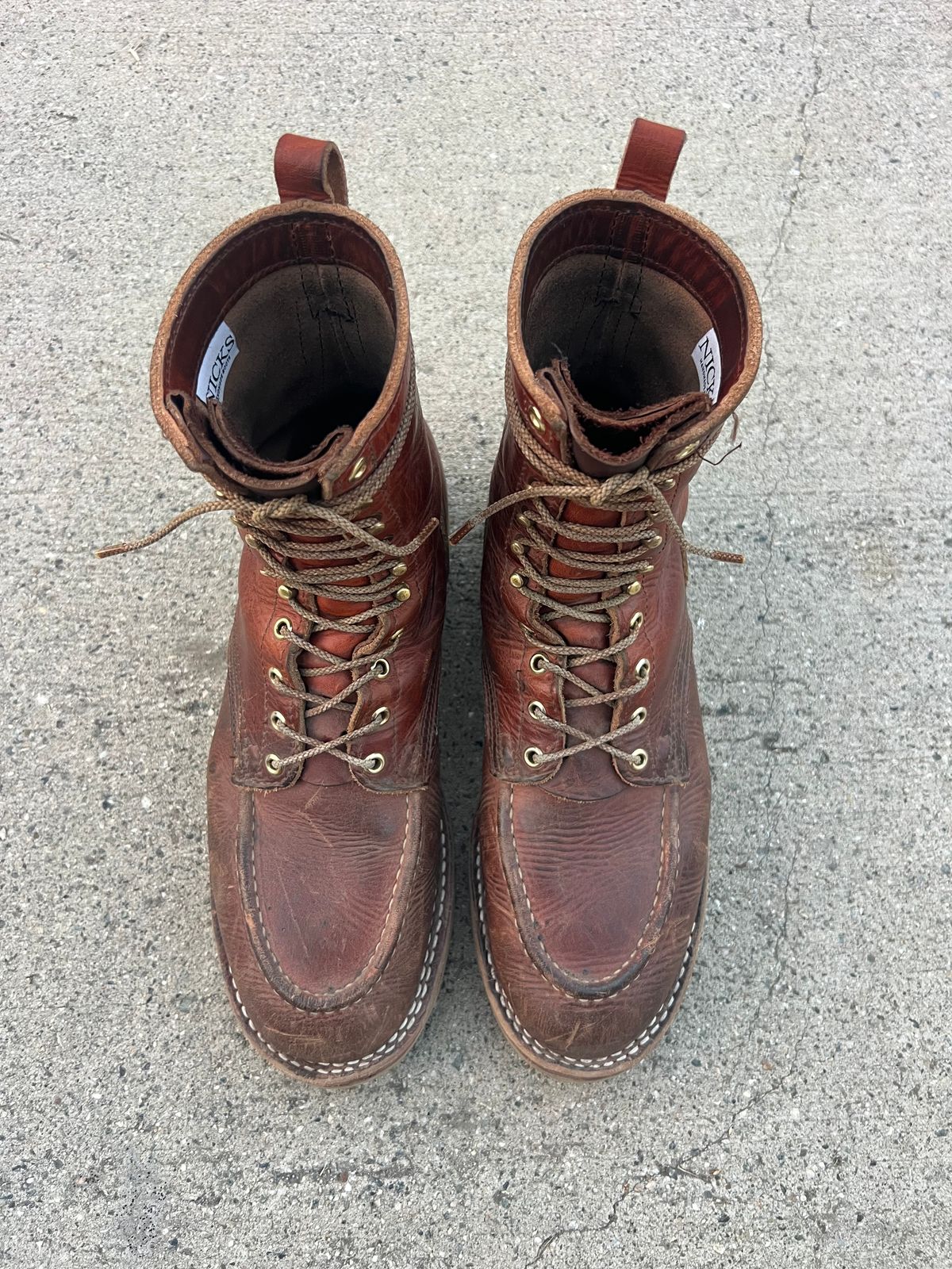 Photo by jessejames_c on November 4, 2025 of the Nicks DomePro in Horween English Tan Dublin.