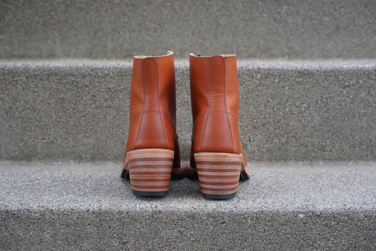Photo by alleycat on October 2, 2025 of the Red Wing Clara in S.B. Foot Oro Legacy.